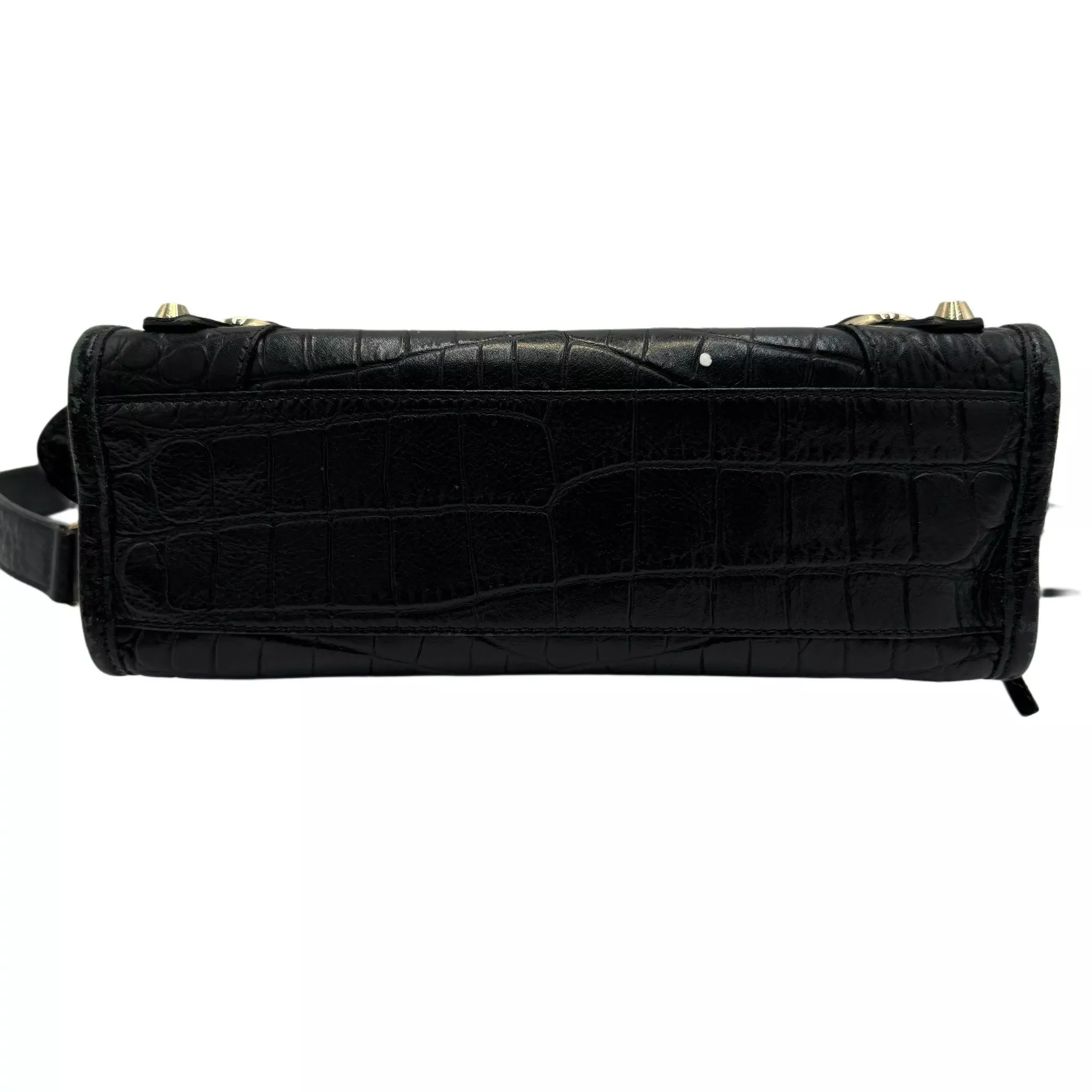 Balenciaga Black Croc City Bag - Image 10