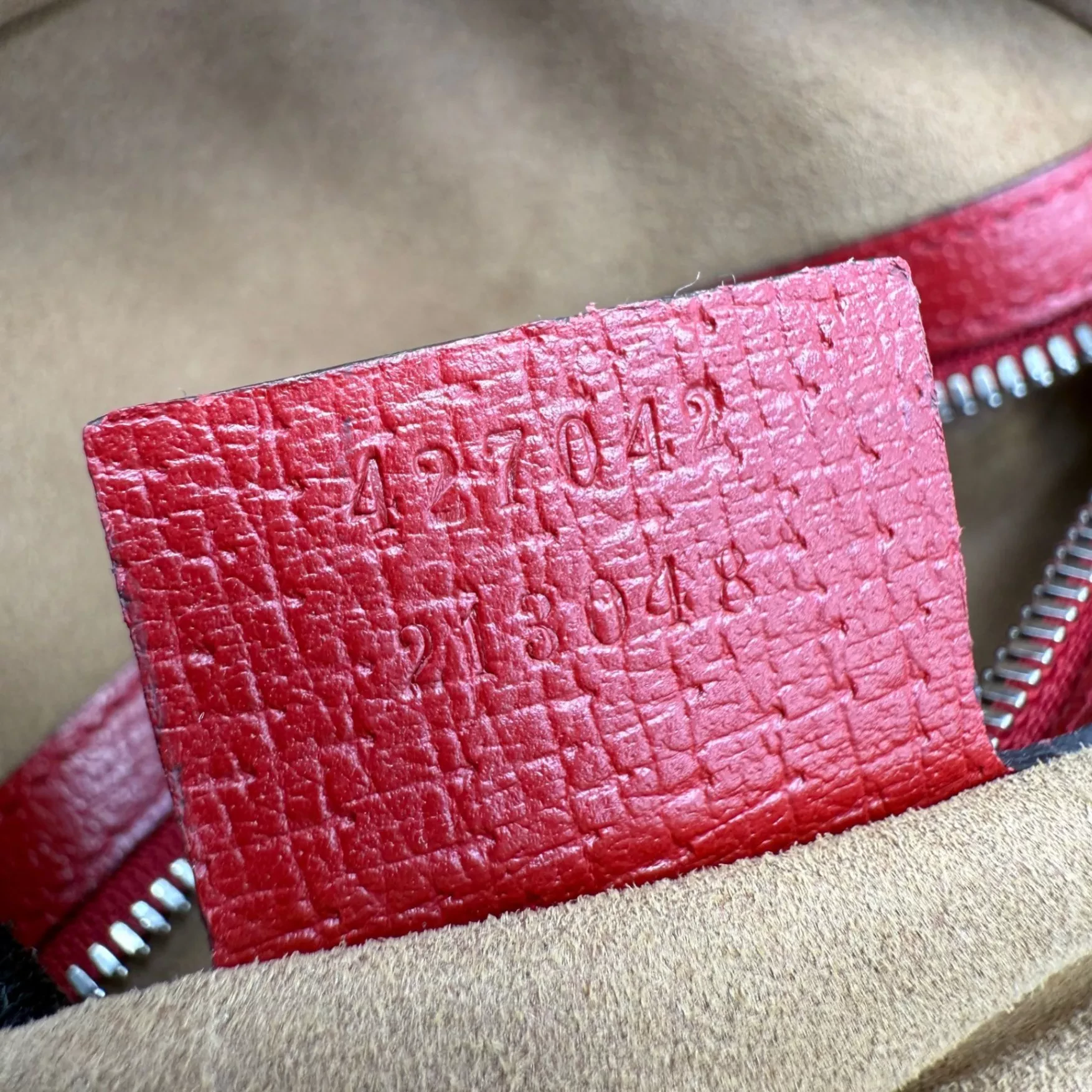 Gucci Red/Beige Small Tian - Detail 2