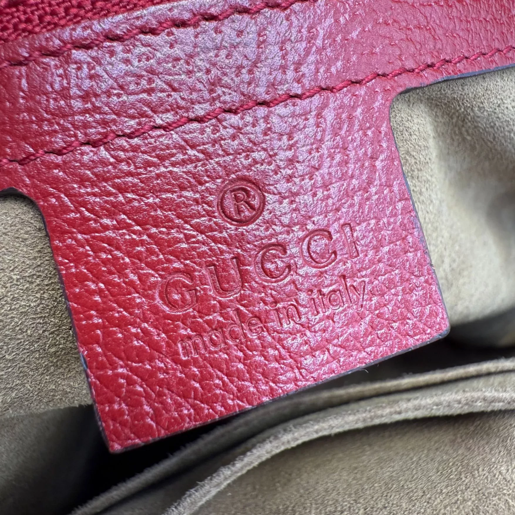 Gucci Red/Beige Small Tian - Image 10