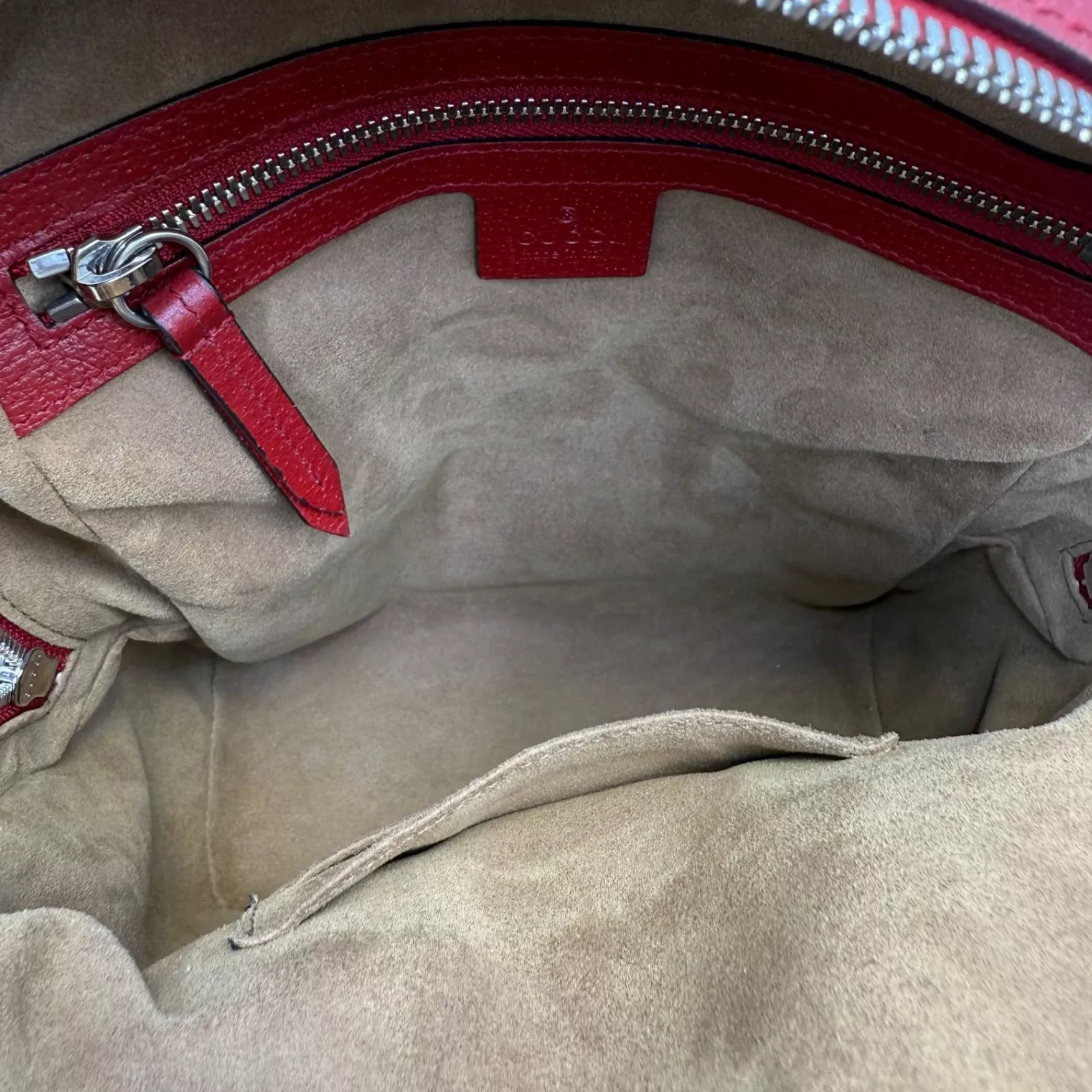 Gucci Red/Beige Small Tian - Image 11