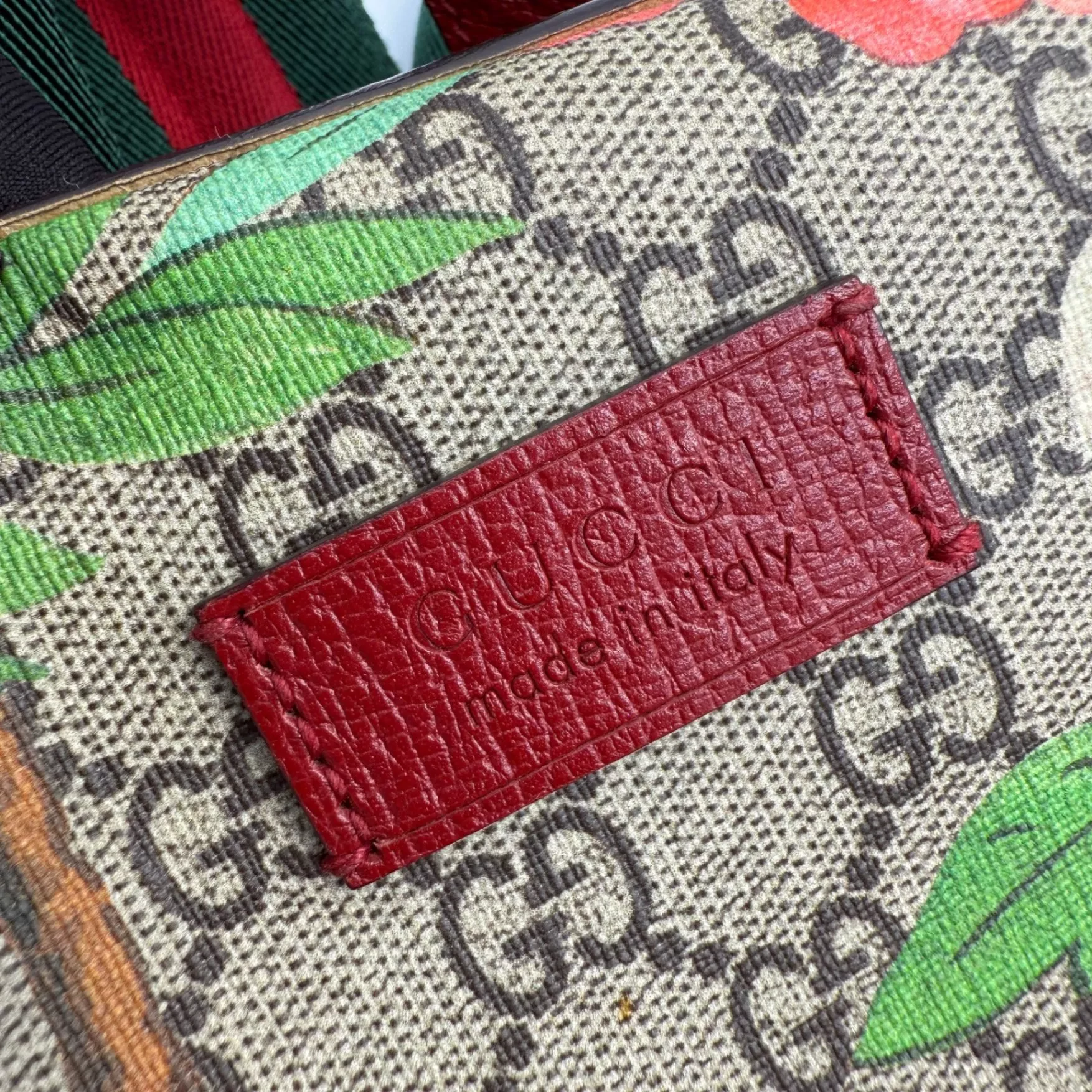 Gucci Red/Beige Small Tian - Image 12