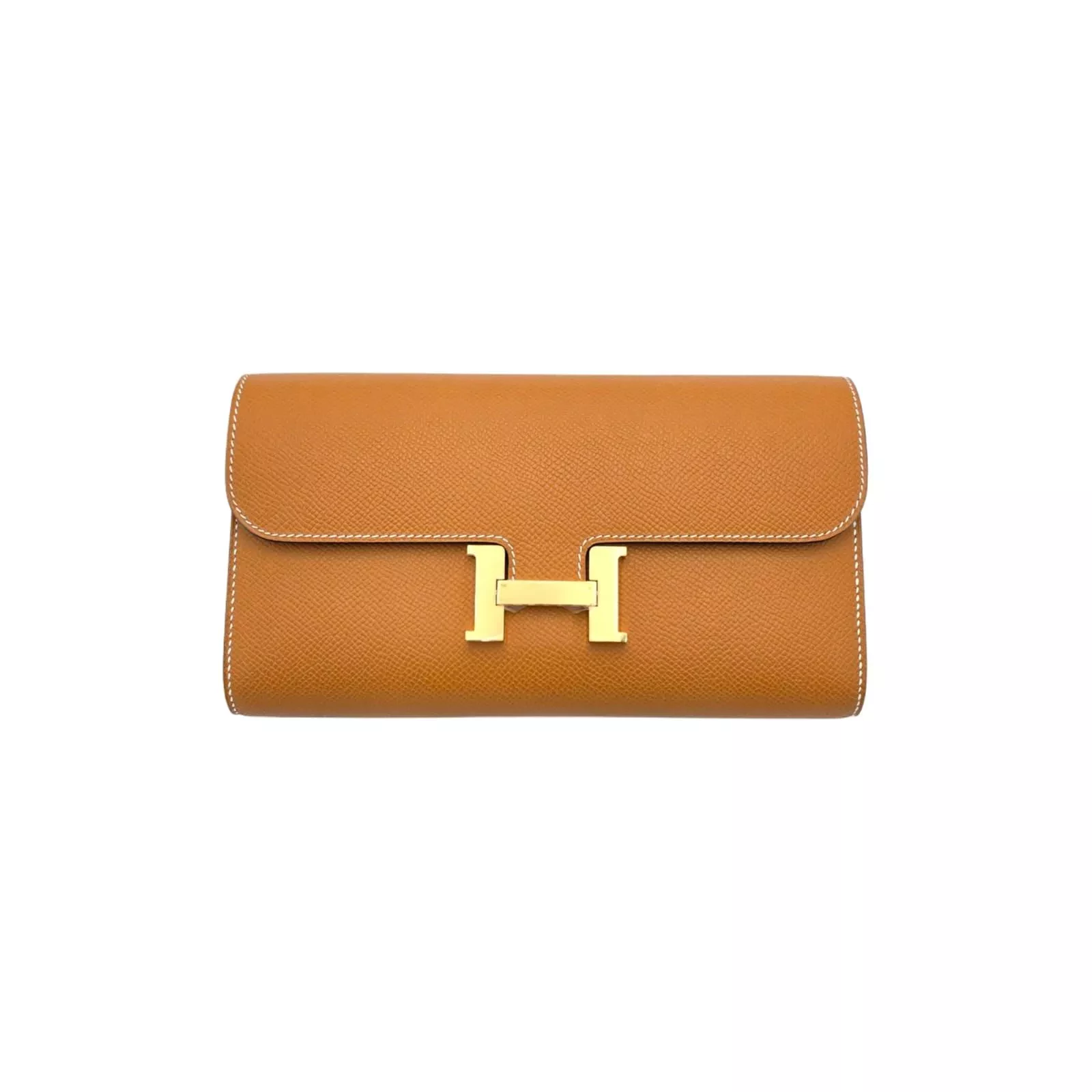 Hermès Gold Epsom Constance Wallet - Back view