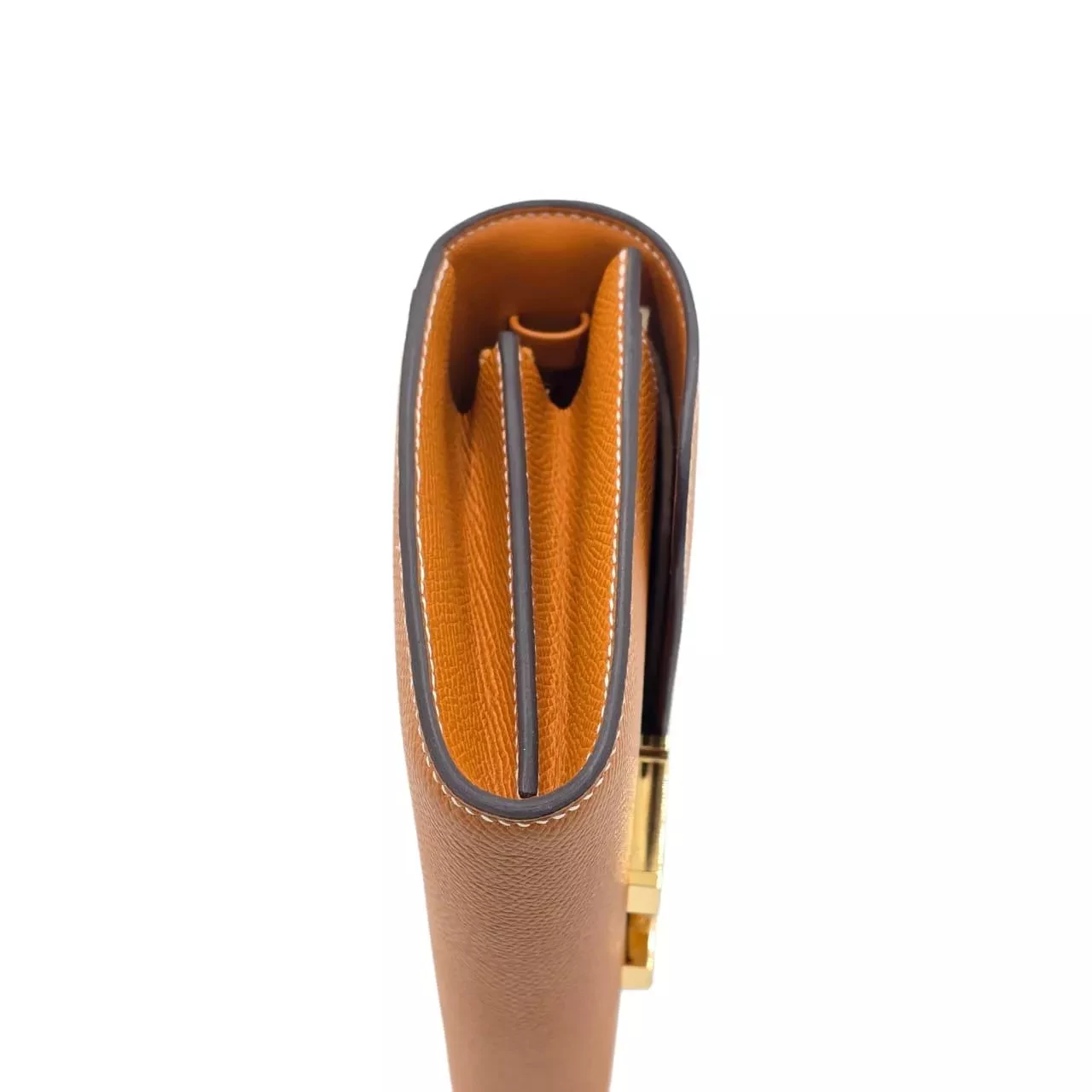 Hermès Gold Epsom Constance Wallet - Side view
