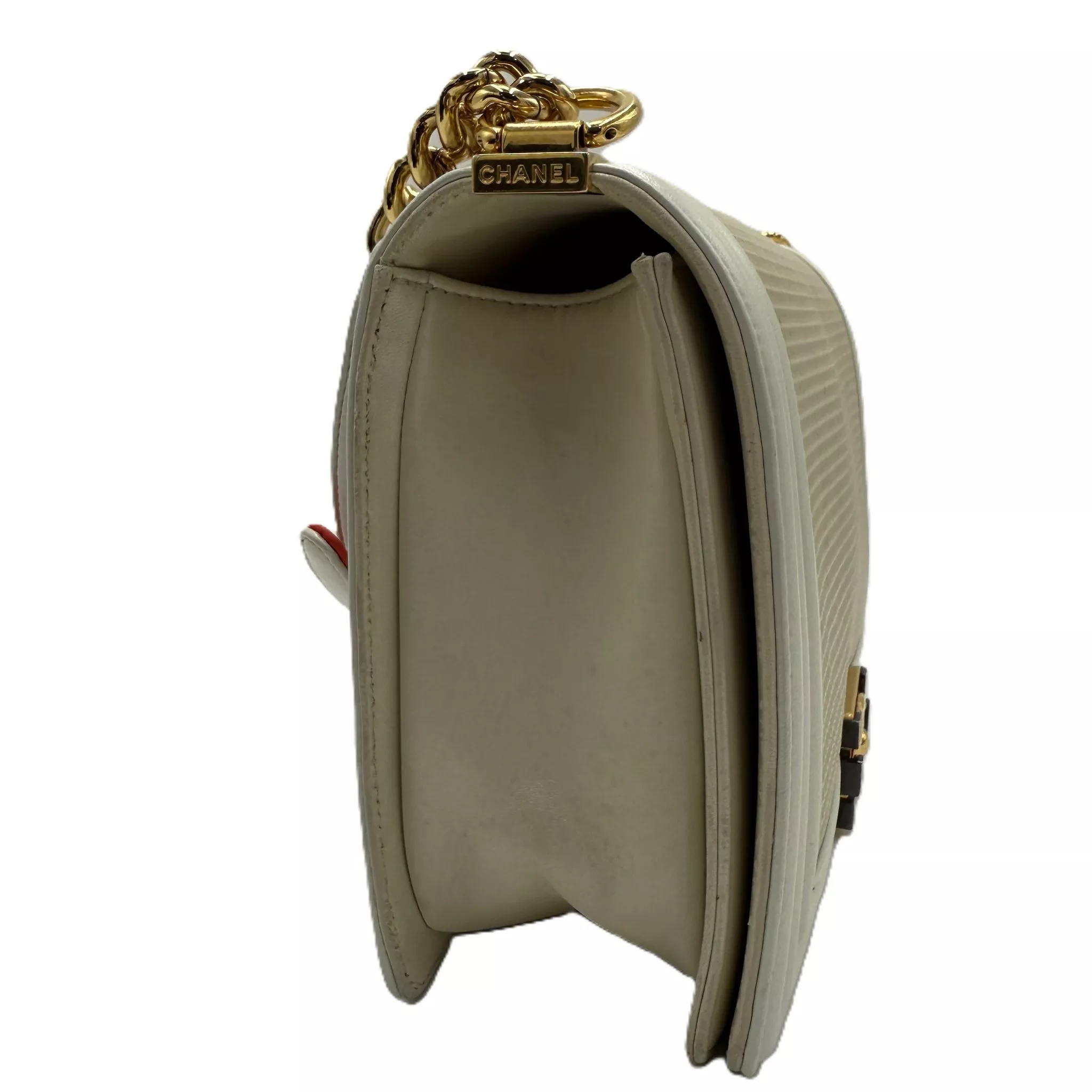 Chanel White Cube Boy Bag - Image 6