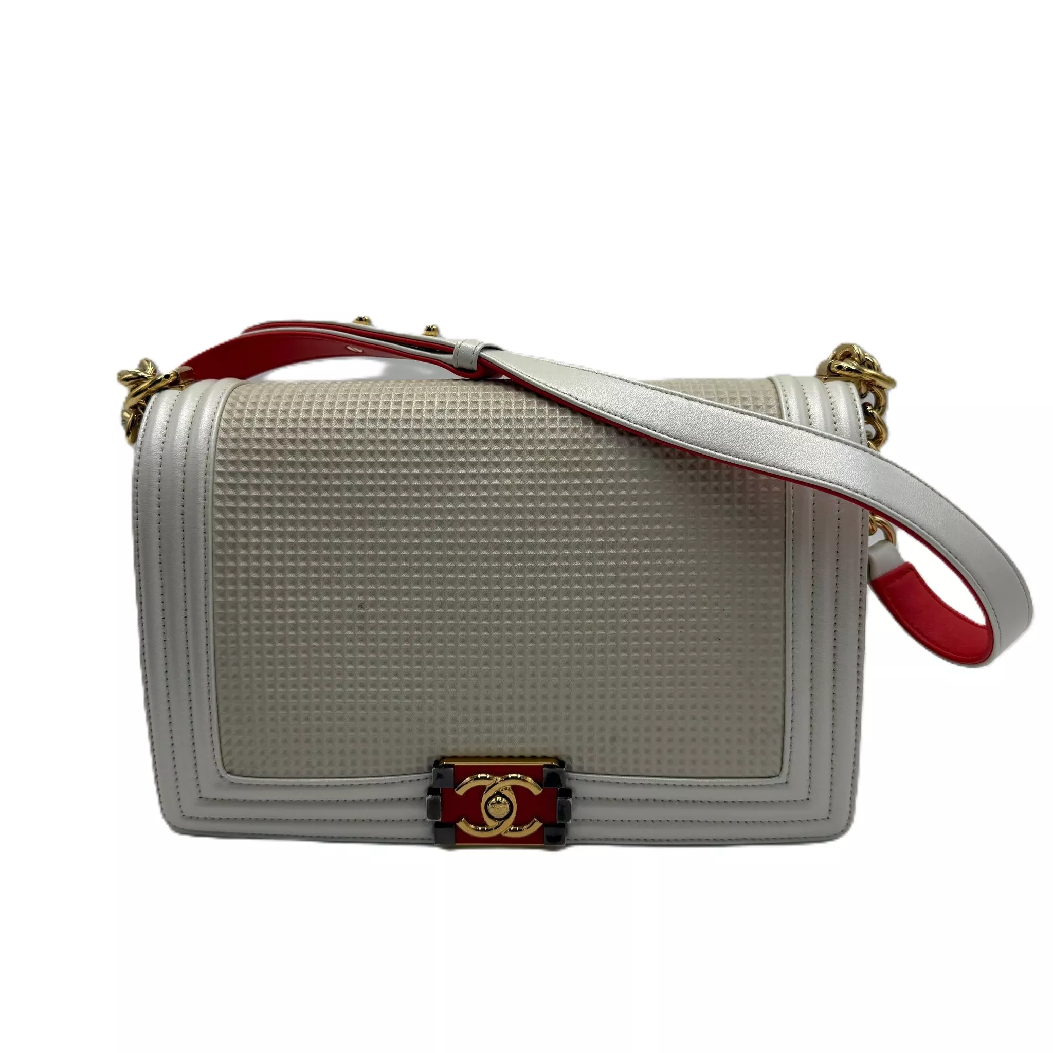Chanel White Cube Boy Bag - Detail 1