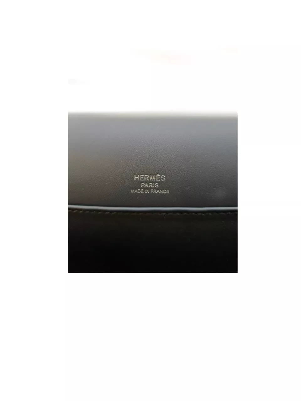 Hermès Geta Gris Chèvre Leather - Side view