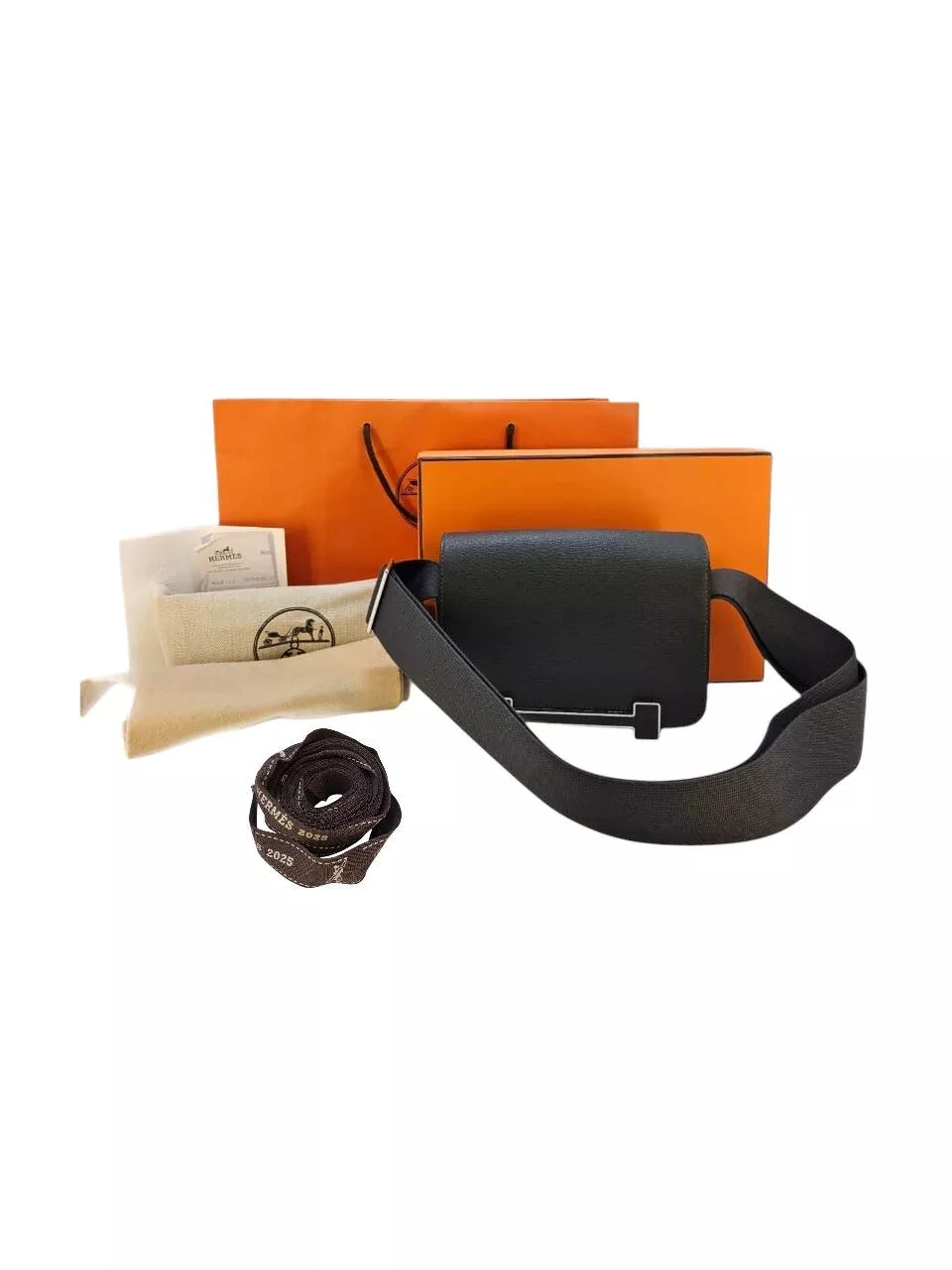 Hermès Geta Gris Chèvre Leather - Image 11