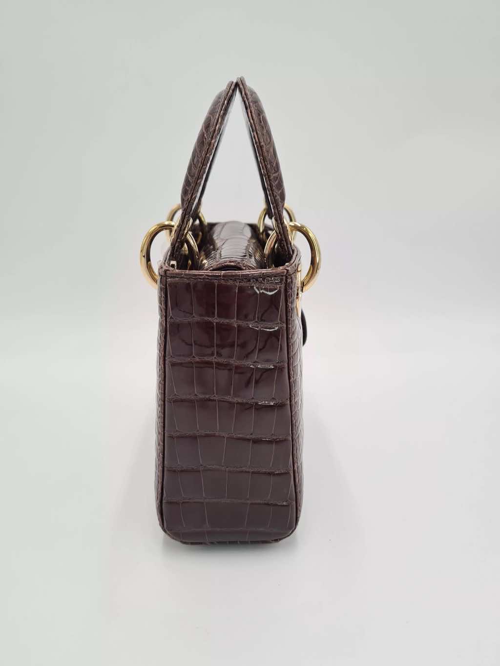 Christian Dior Crocodile Mini Lady Tote - 4