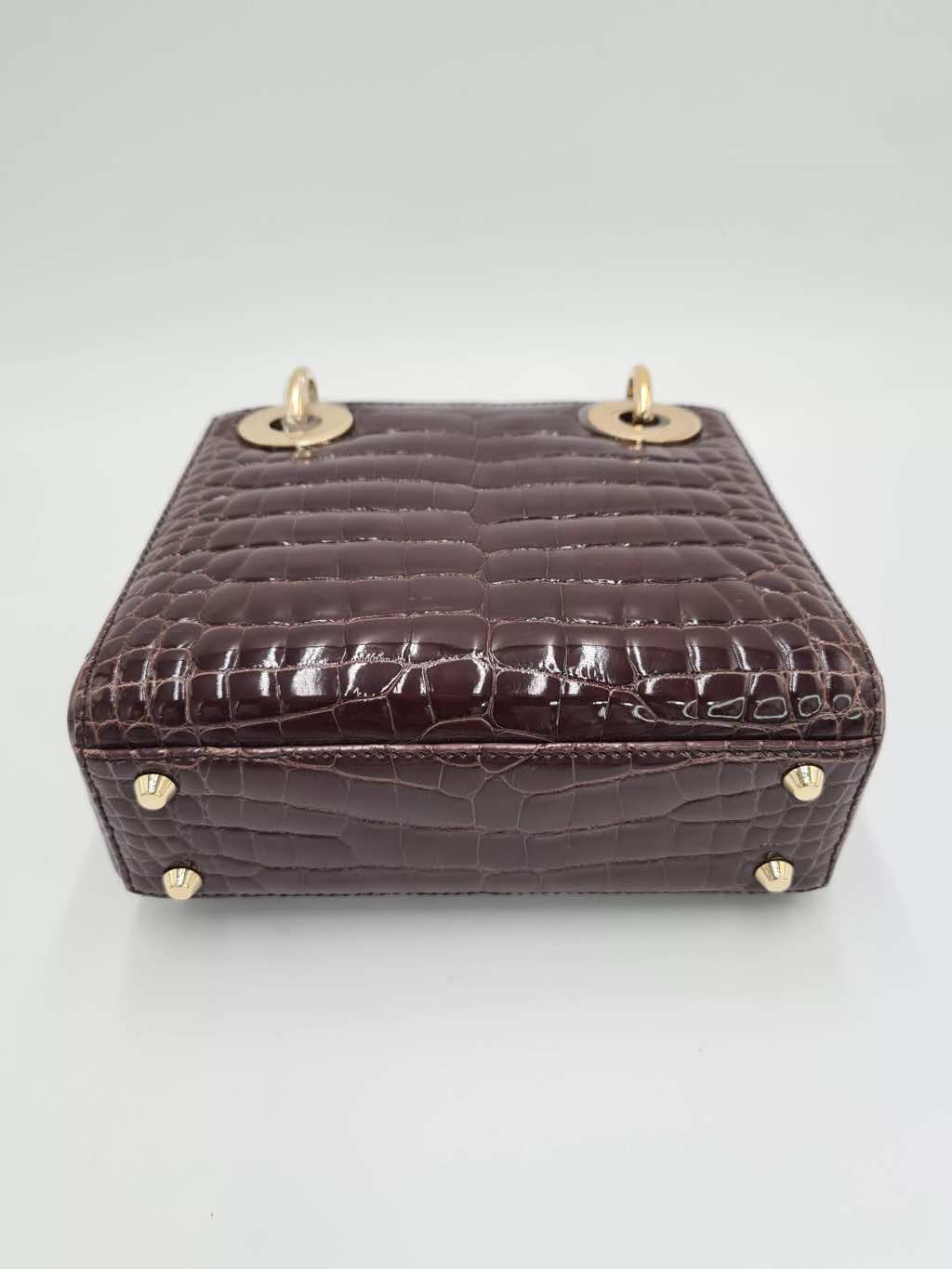 Christian Dior Crocodile Mini Lady Tote - Image 10