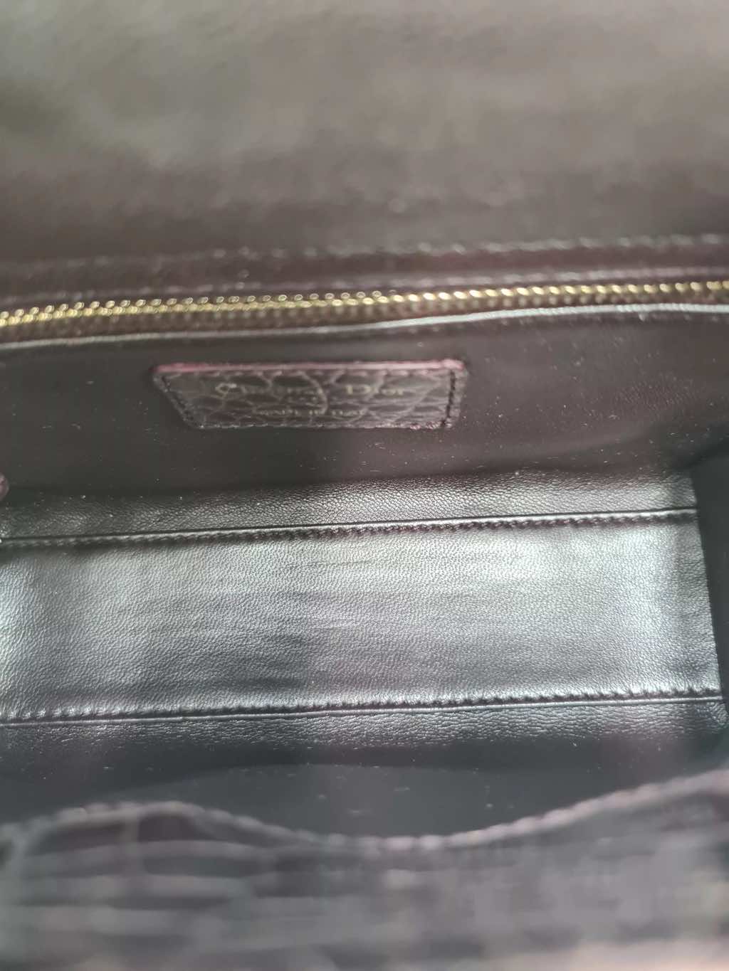 Christian Dior Crocodile Mini Lady Tote - Image 13