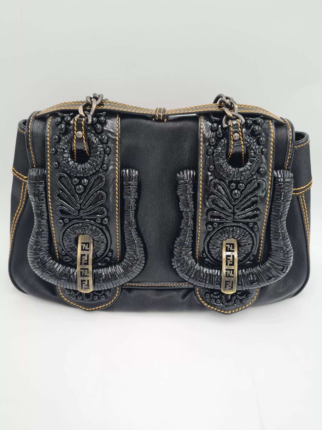 Fendi Pleated Satin Shoulder Bag - Detail 2