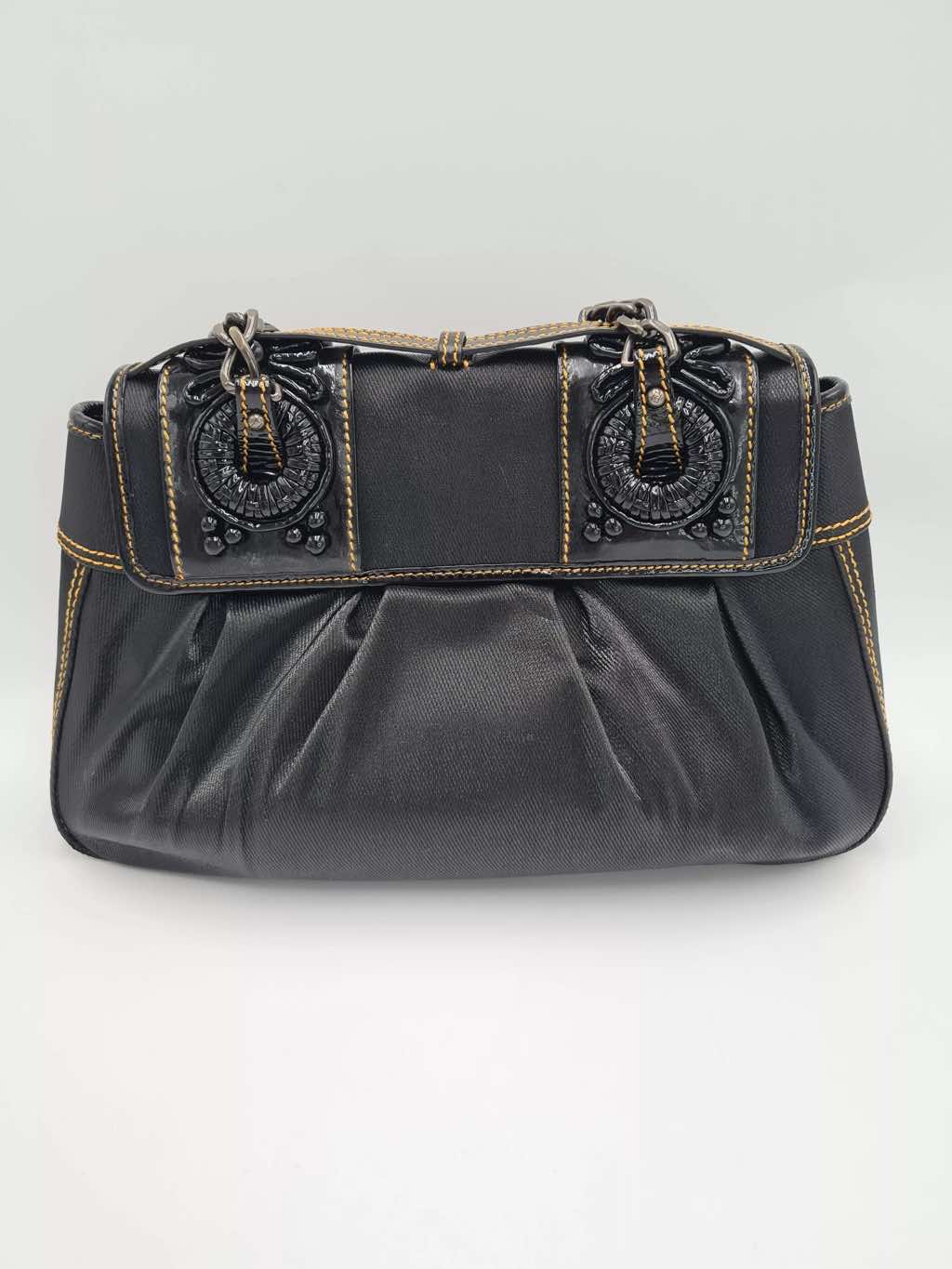 Fendi Pleated Satin Shoulder Bag - Image 10