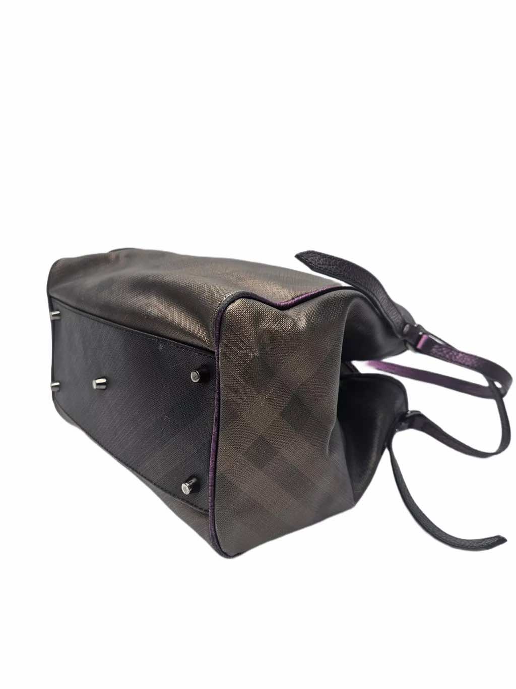 Burberry Purple Check Canterbury Tote - Detail 1