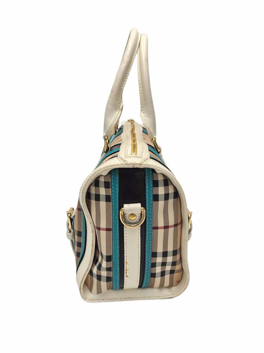 Burberry Haymarket Check Bowling Bag - Back view