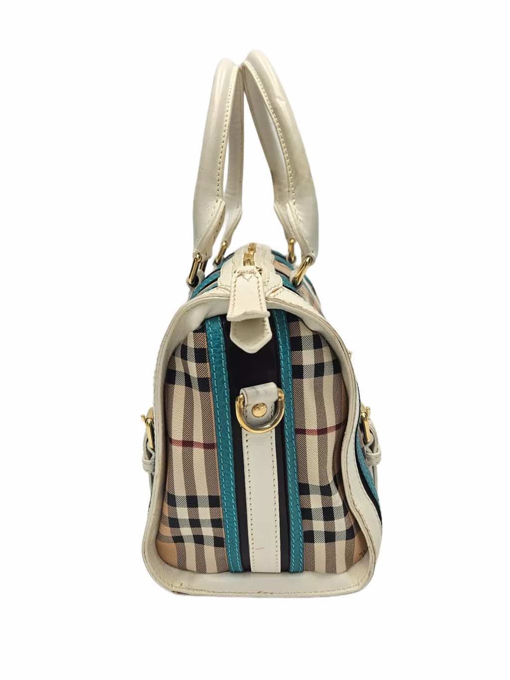 Burberry Haymarket Check Bowling Bag - Side view