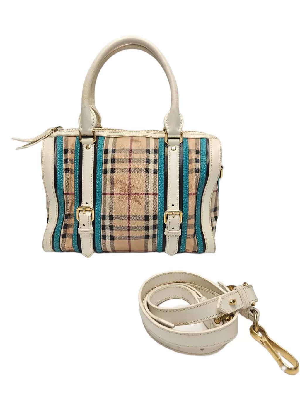 Burberry Haymarket Check Bowling Bag - Image 10