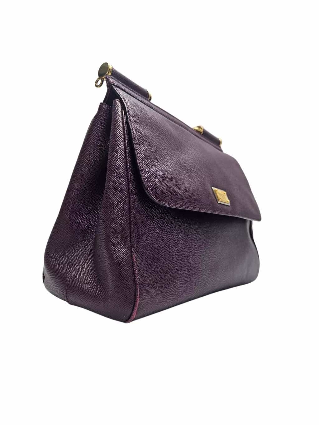 Dolce & Gabbana Miss Sicily Purple Handbag - Back view