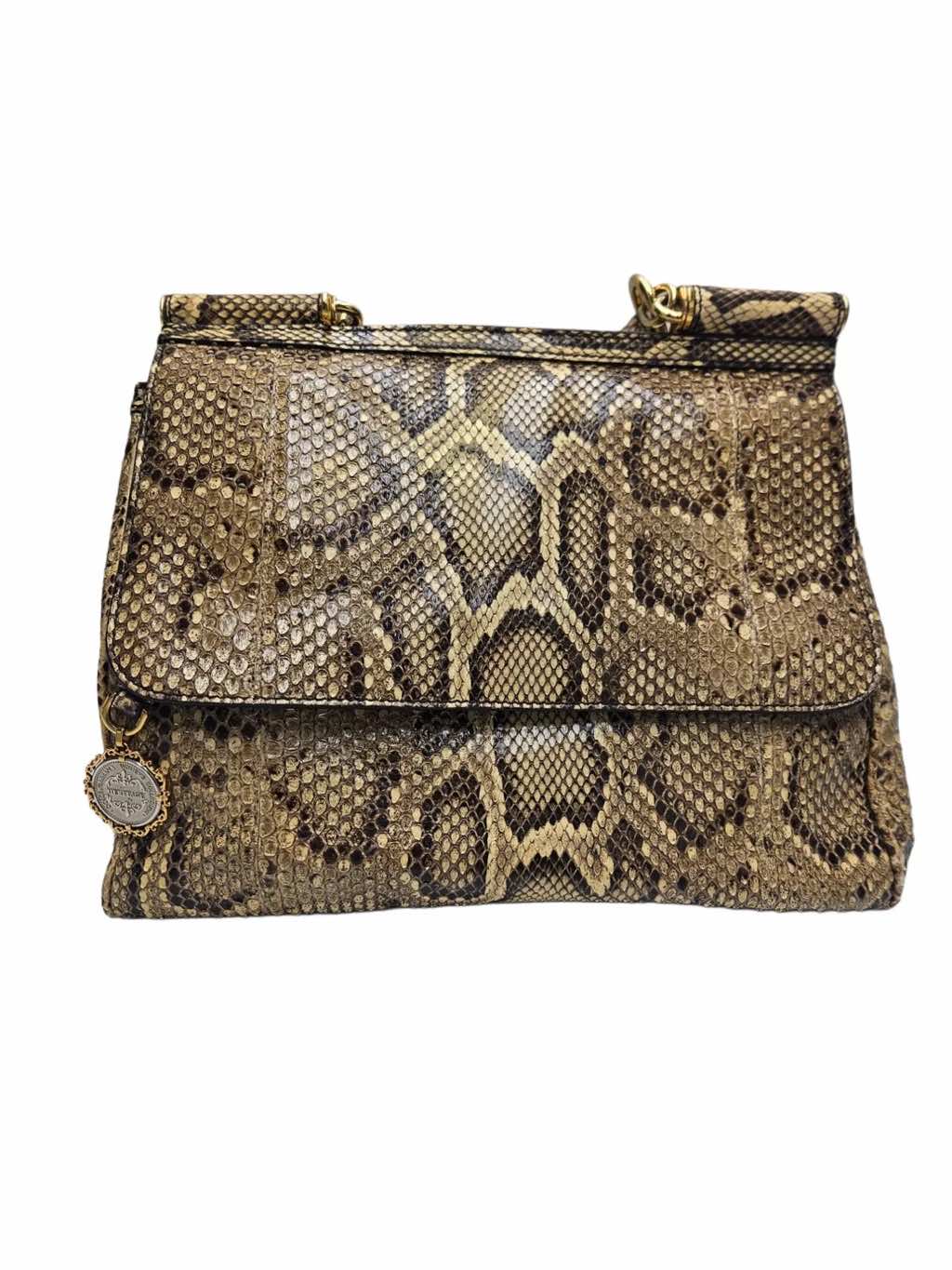Dolce & Gabbana Yellow Python Sicily Bag