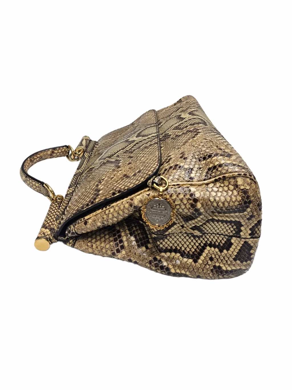 Dolce & Gabbana Yellow Python Sicily Bag - Back view
