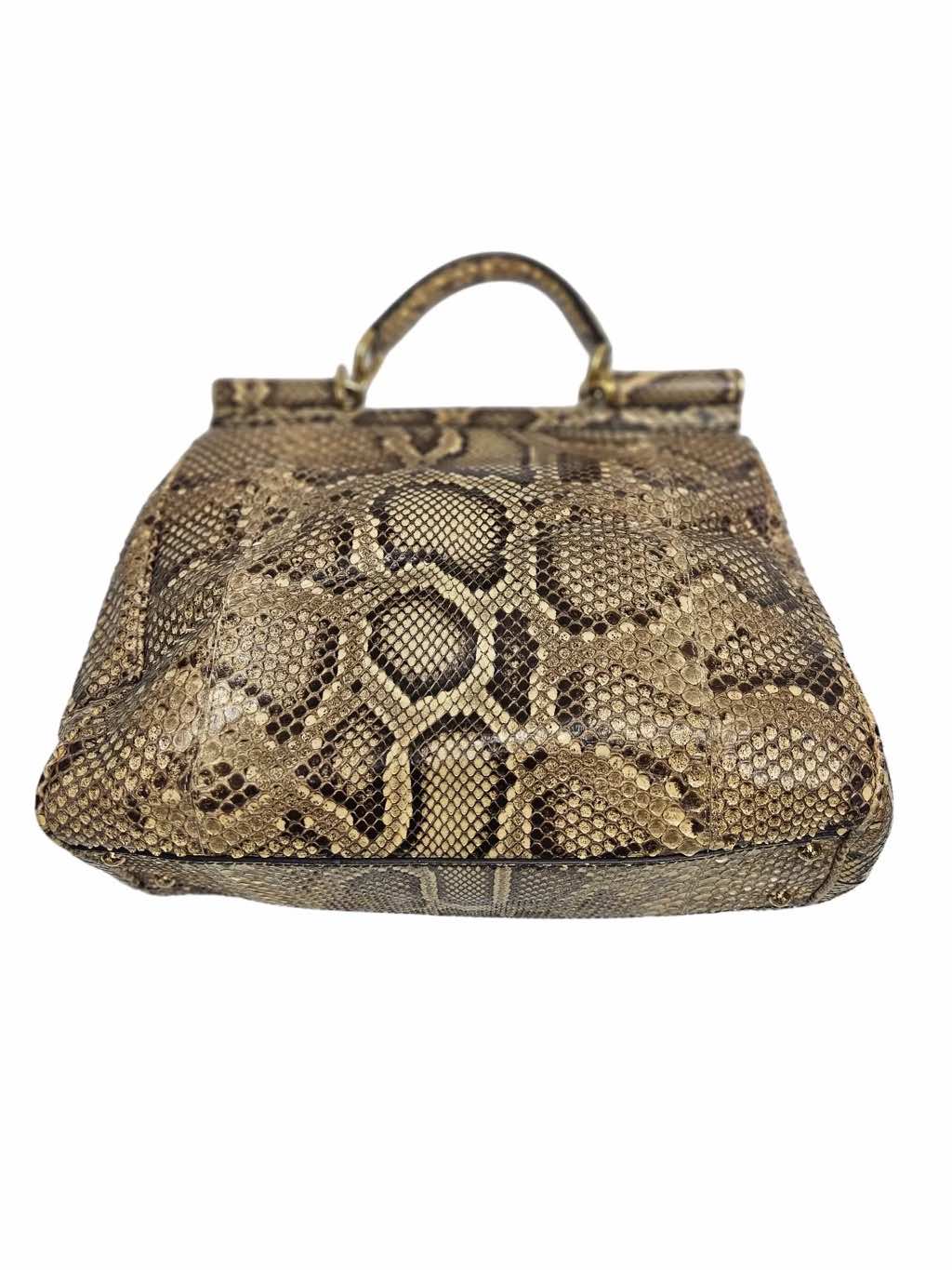 Dolce & Gabbana Yellow Python Sicily Bag - 4