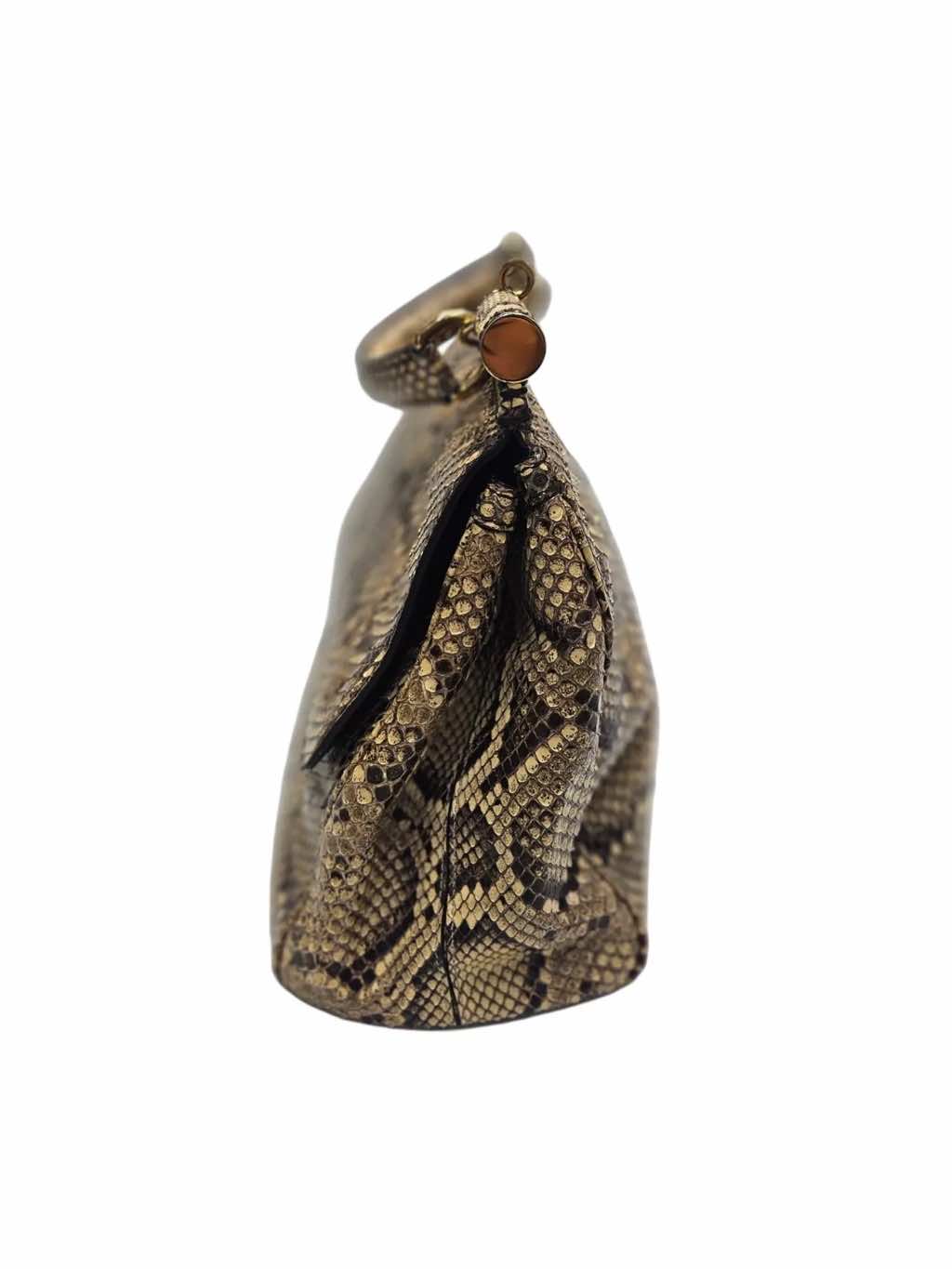 Dolce & Gabbana Yellow Python Sicily Bag - Side view