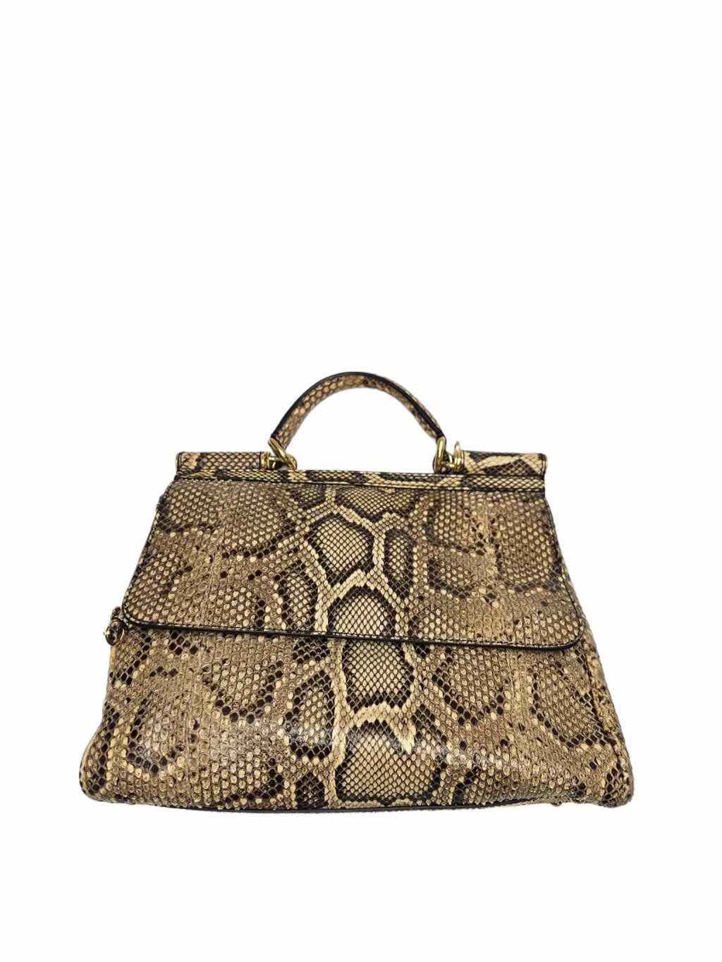 Dolce & Gabbana Yellow Python Sicily Bag - Detail 1