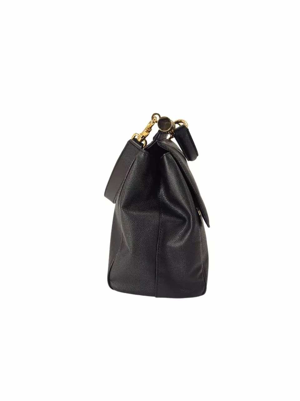 Dolce & Gabbana Black Leather Sicily Bag - Image 6