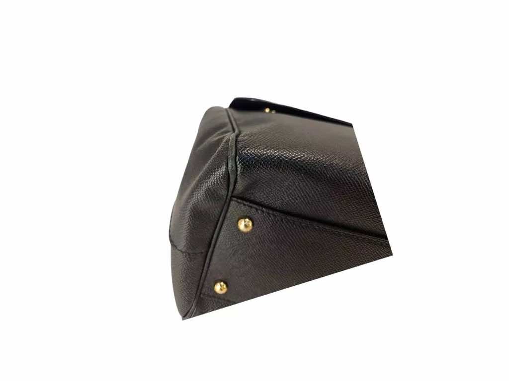 Dolce & Gabbana Black Leather Sicily Bag - Side view