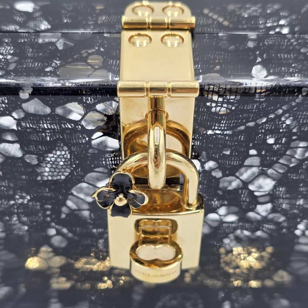 Dolce & Gabbana Black Lace Dolce Clutch - Image 10