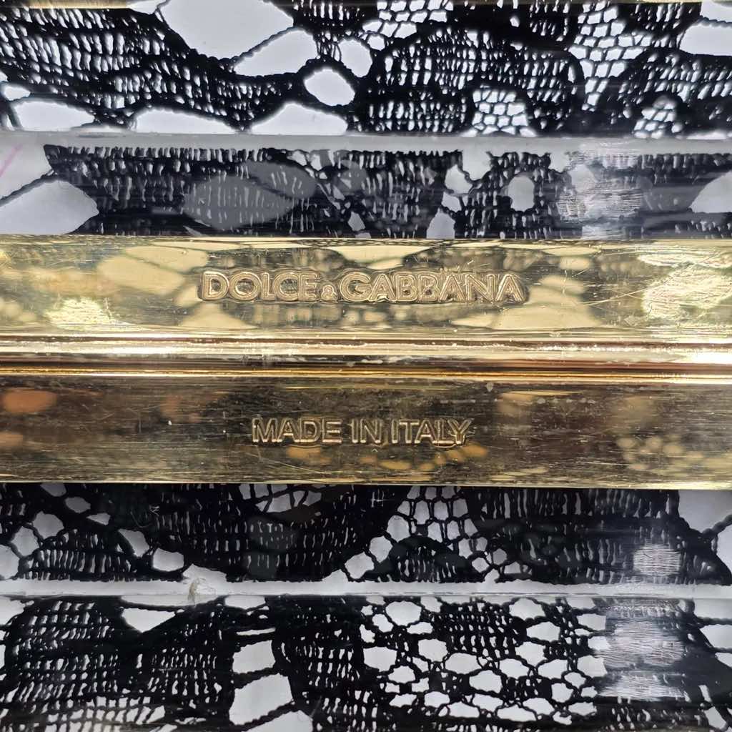 Dolce & Gabbana Black Lace Dolce Clutch - Image 13