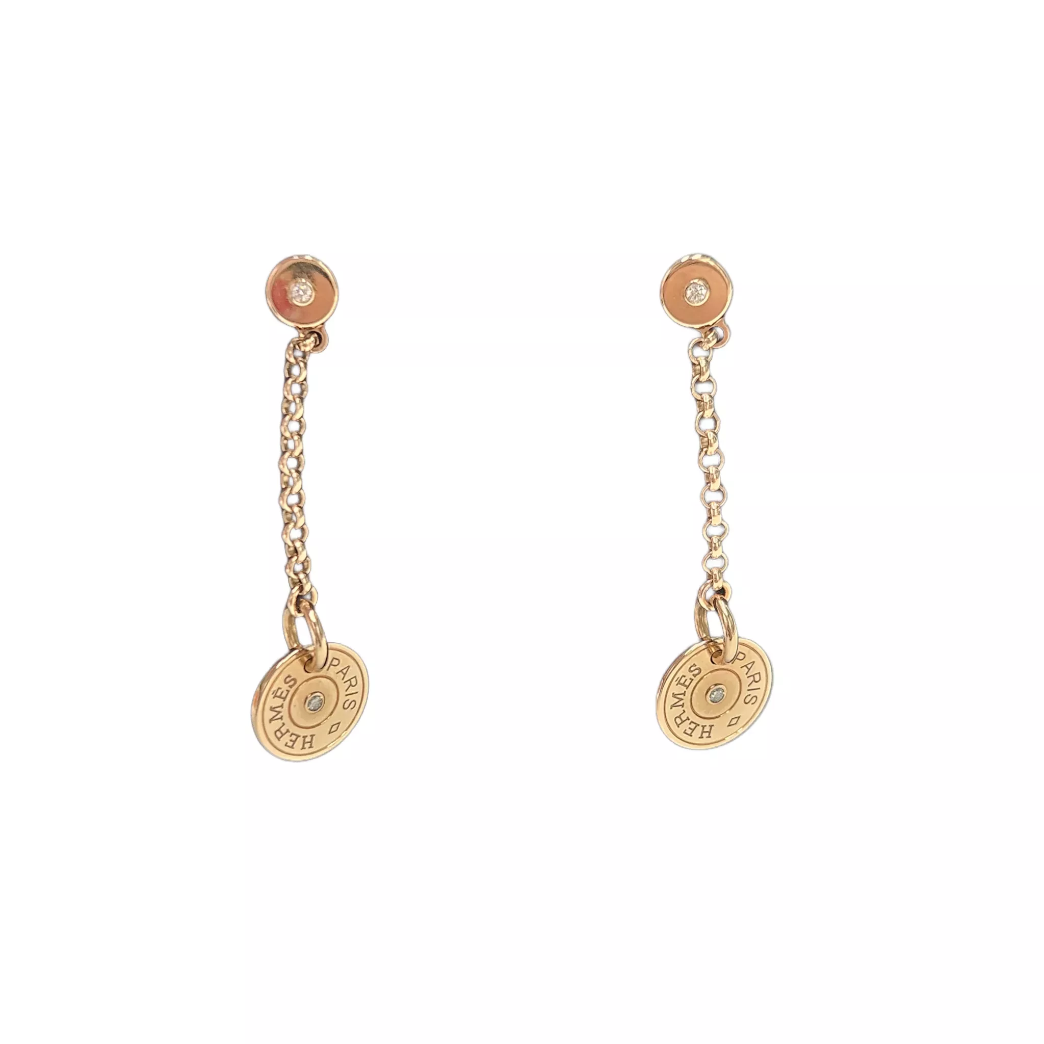 Hermès Clou De Rose Gold Earrings