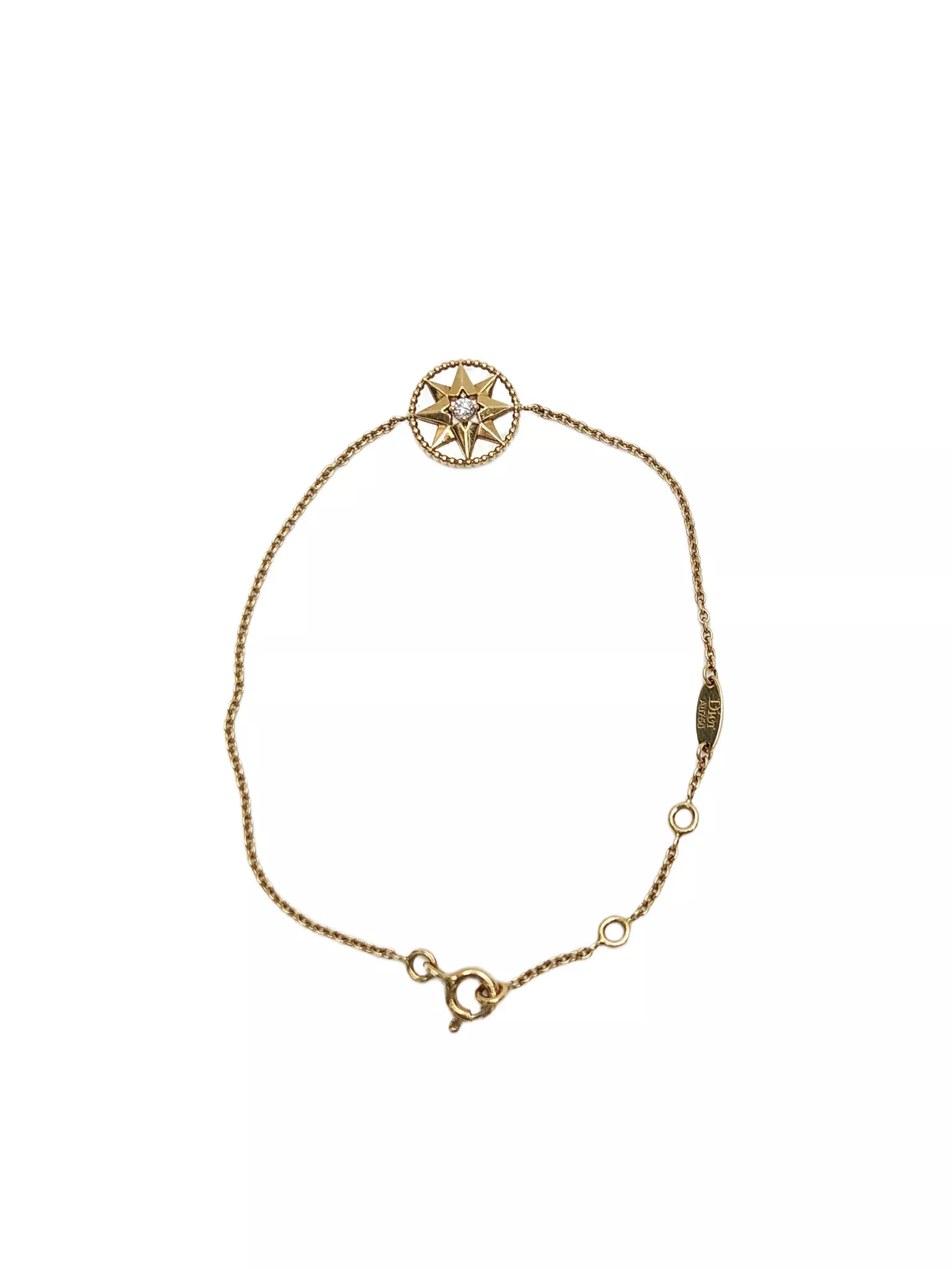 Christian Dior Yellow Gold Diamond Bracelet - Side view