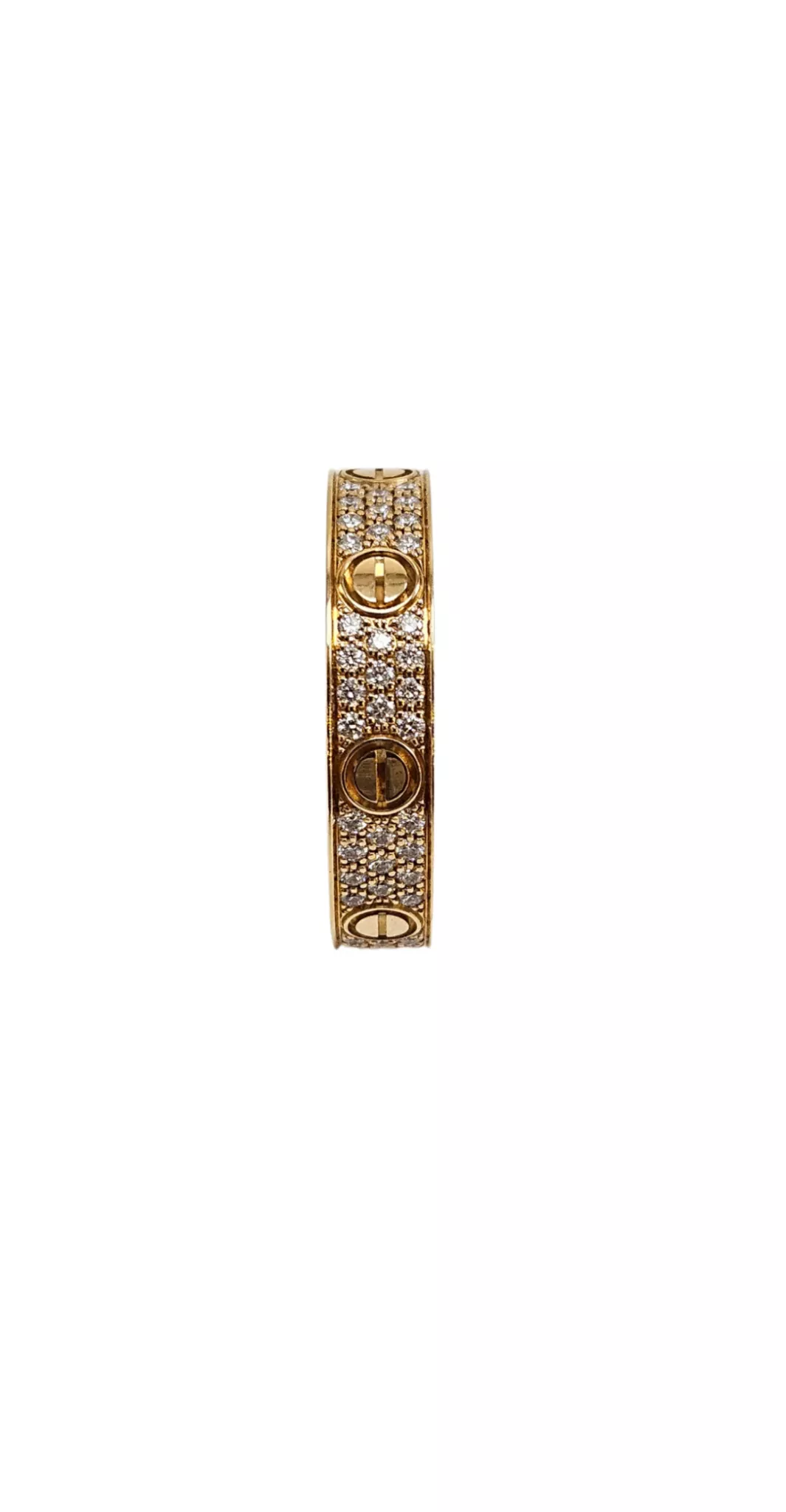 Cartier Diamond Love Pave Ring - Side view