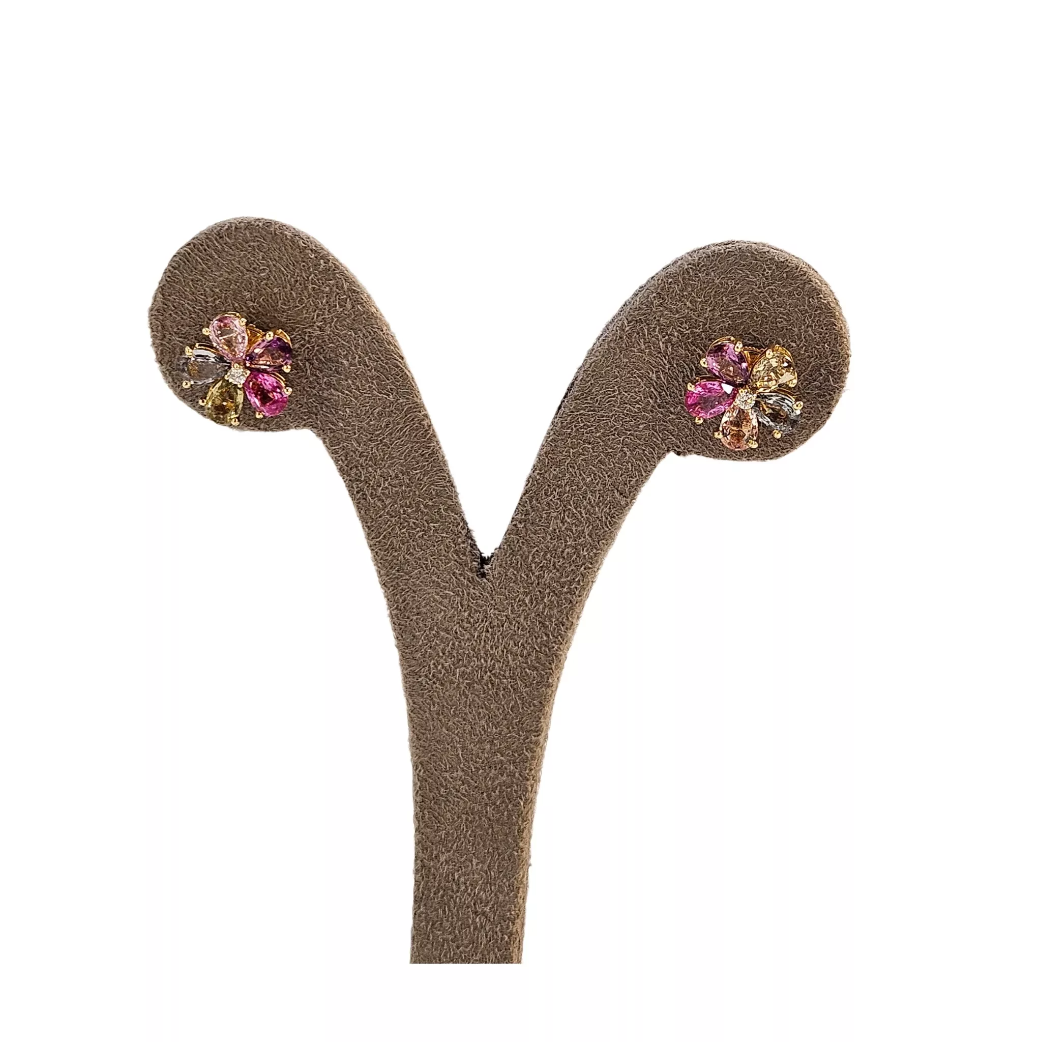 Bvlgari 18K Gold Diamond Earrings - Back view