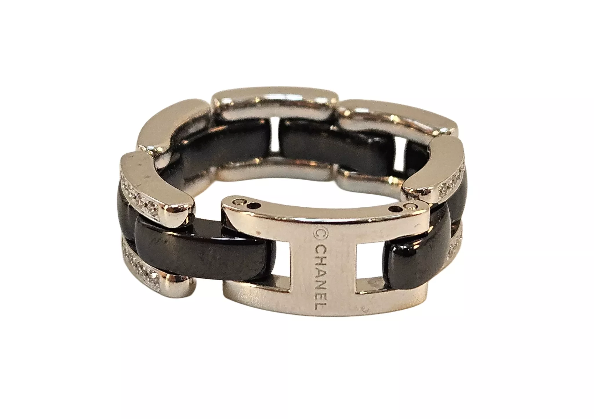 Chanel 18K White Gold Diamond Ring - Image 6