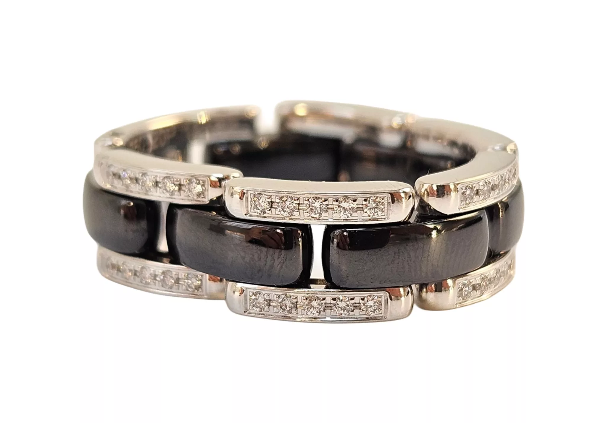 Chanel 18K White Gold Diamond Ring - Side view