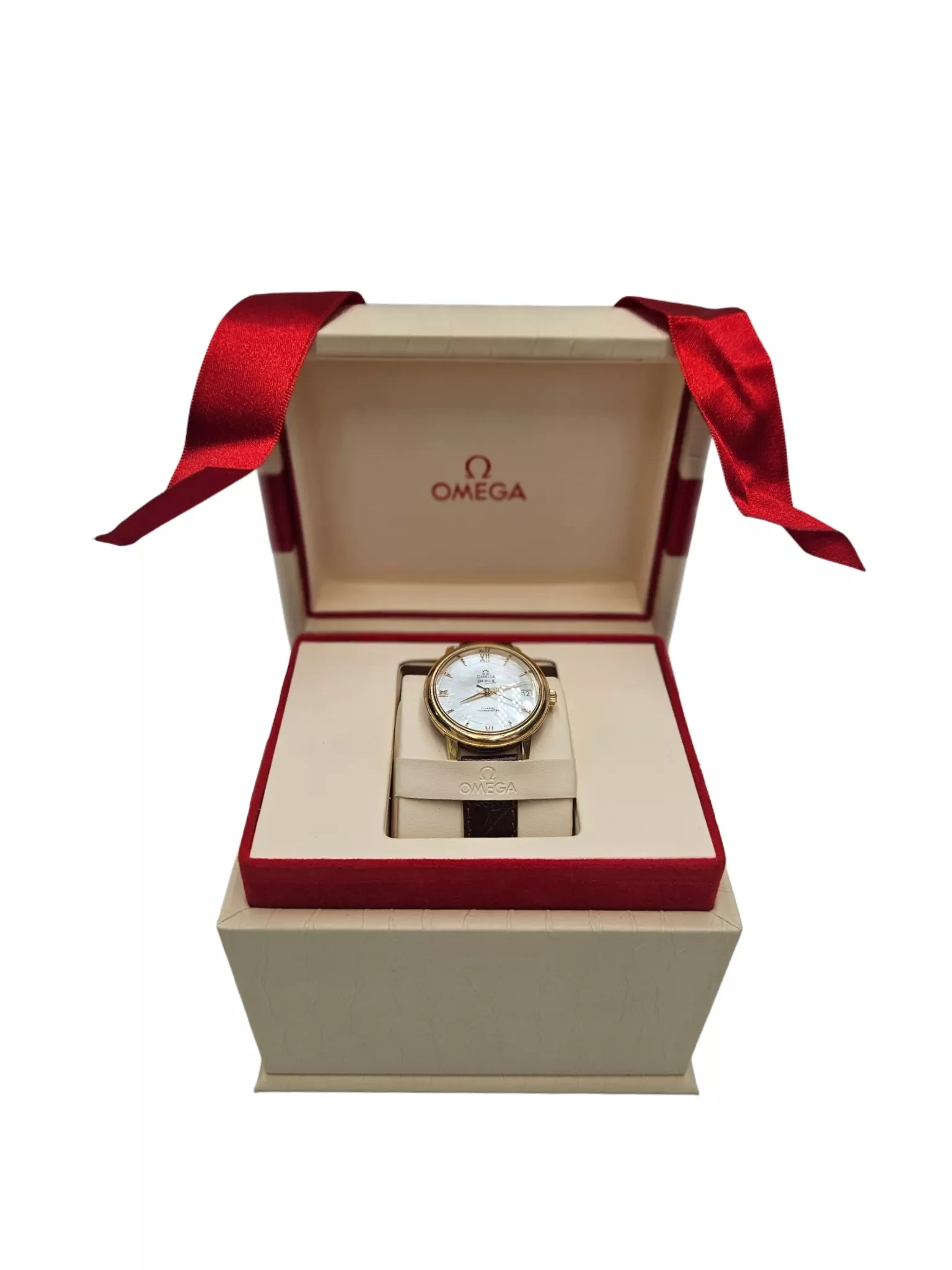 Omega Mother of Pearl DeVille Prestige - Side view