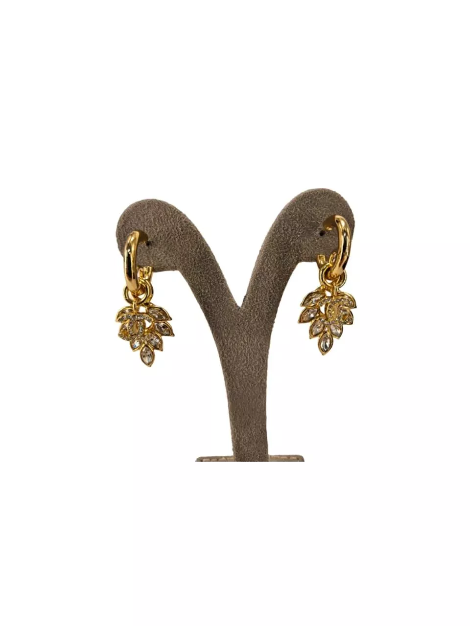 Chanel Leaf CC Crystal Earring - 4