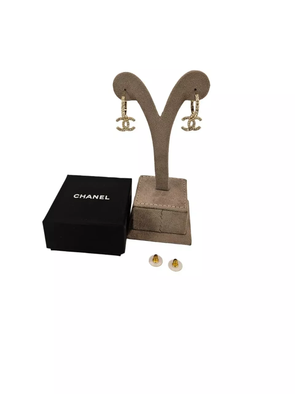 Chanel CC Dangle Hoop Earrings - 4