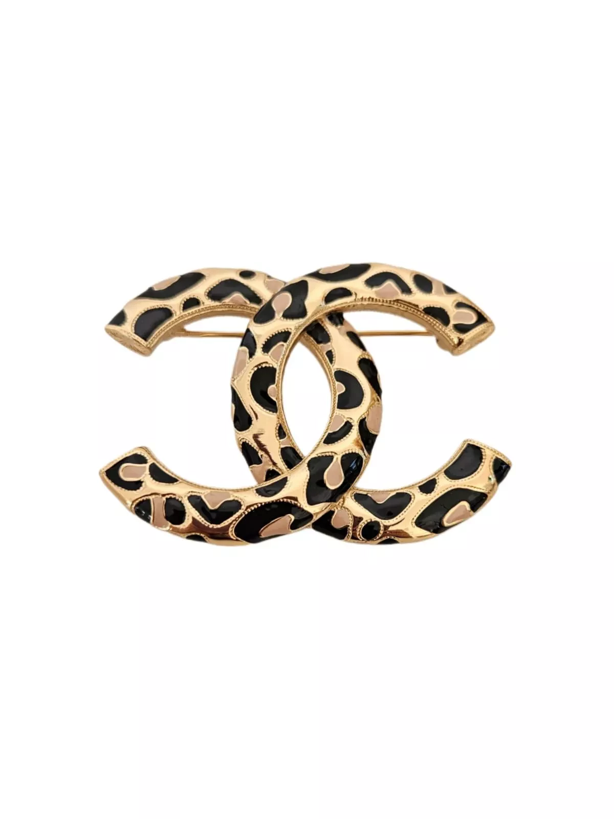Chanel Leopard Print Brooch