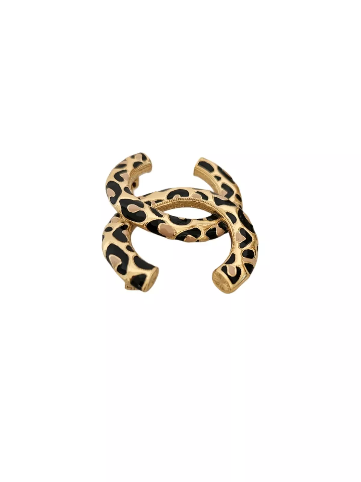 Chanel Leopard Print Brooch - Back view