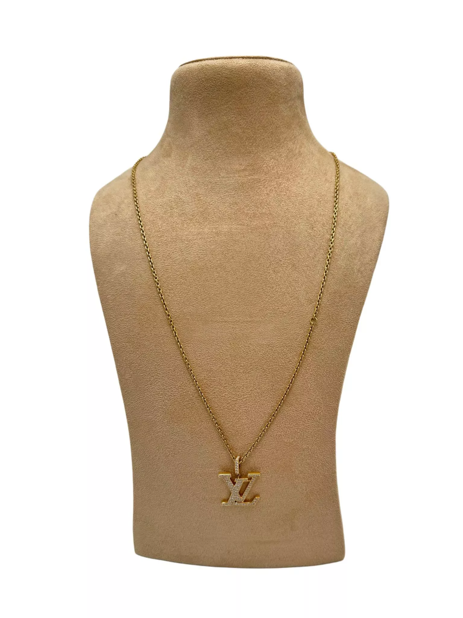Louis Vuitton Gold Diamond Pendant