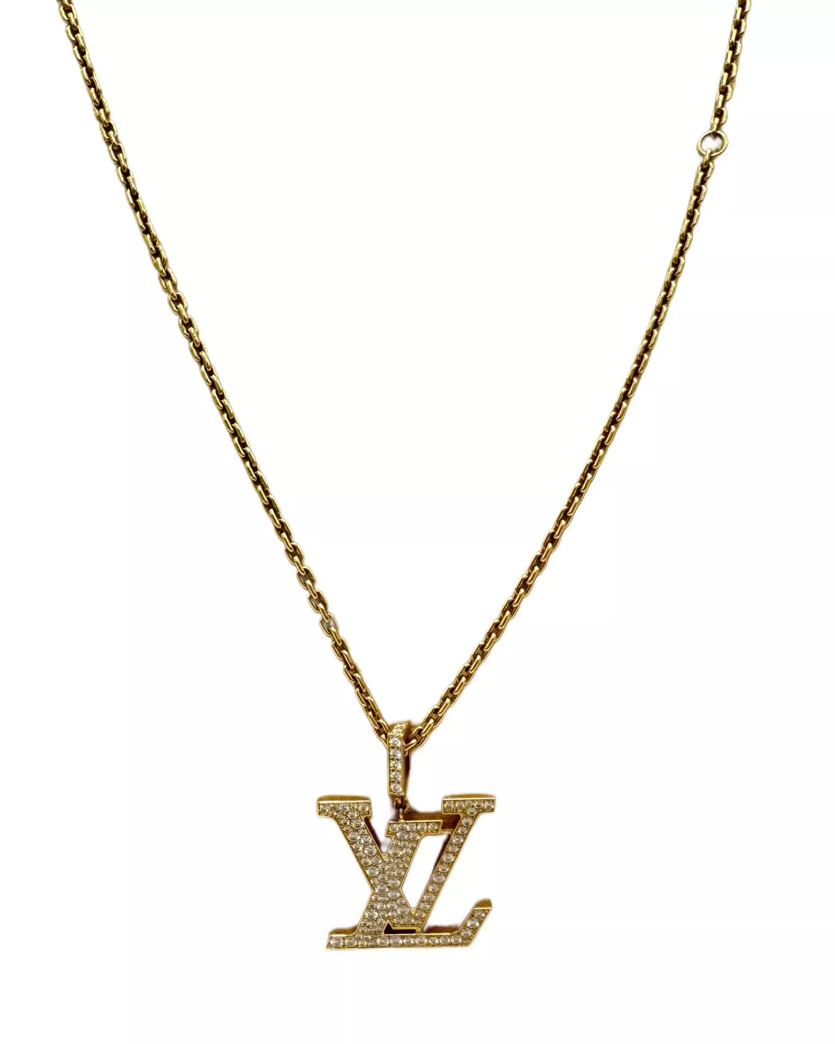 Louis Vuitton Gold Diamond Pendant - Back view