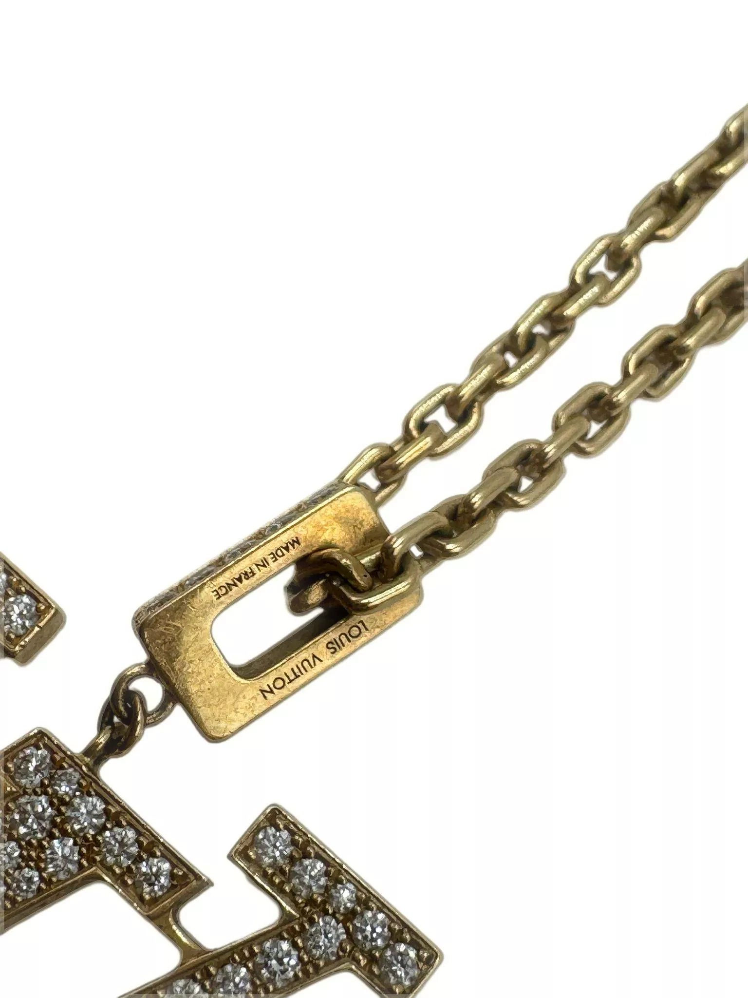 Louis Vuitton Gold Diamond Pendant - Image 6