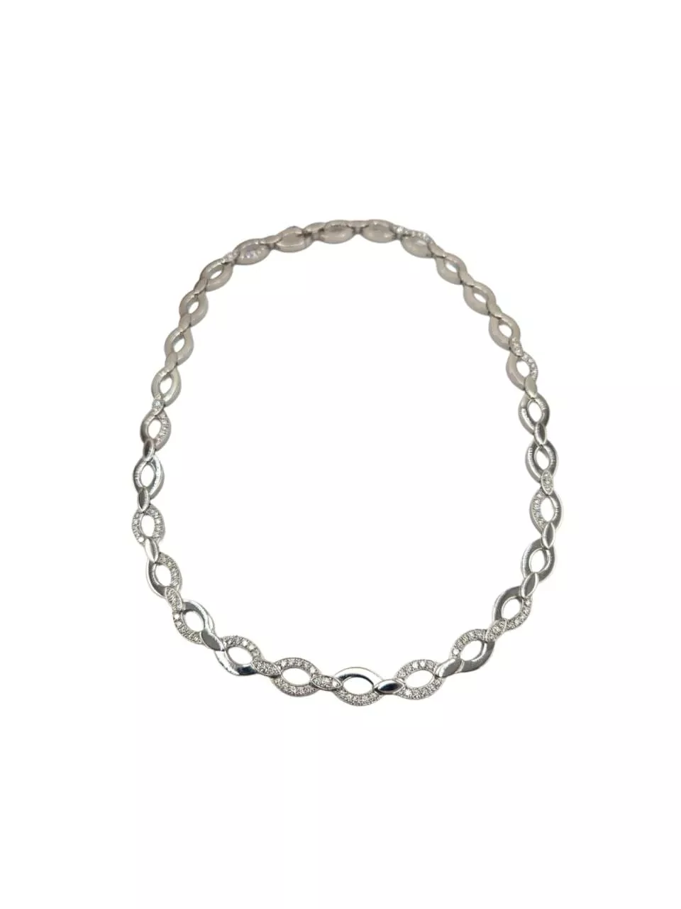 Cartier Diamond White Gold Necklace - Back view