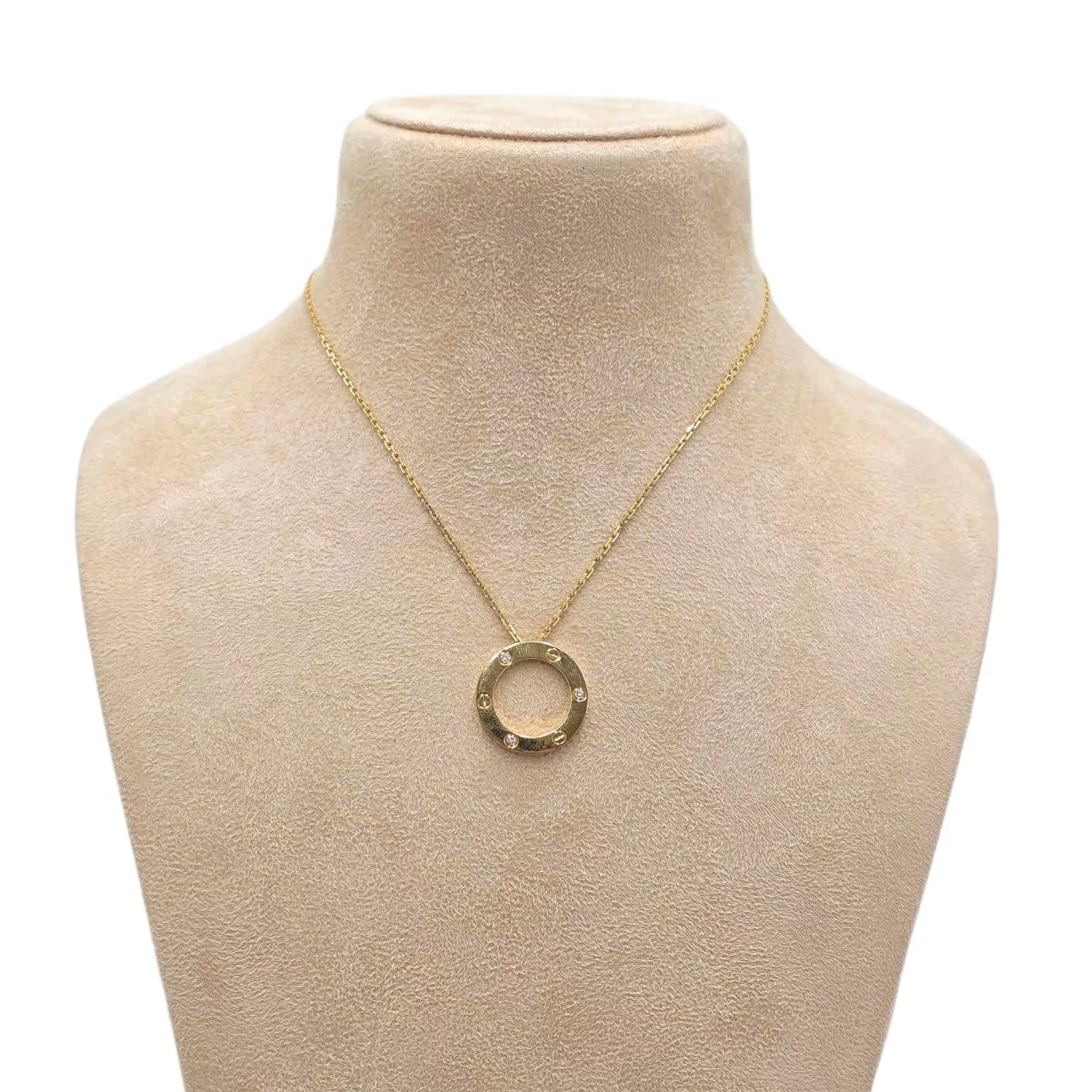 Cartier Love Pendant Diamonds Gold