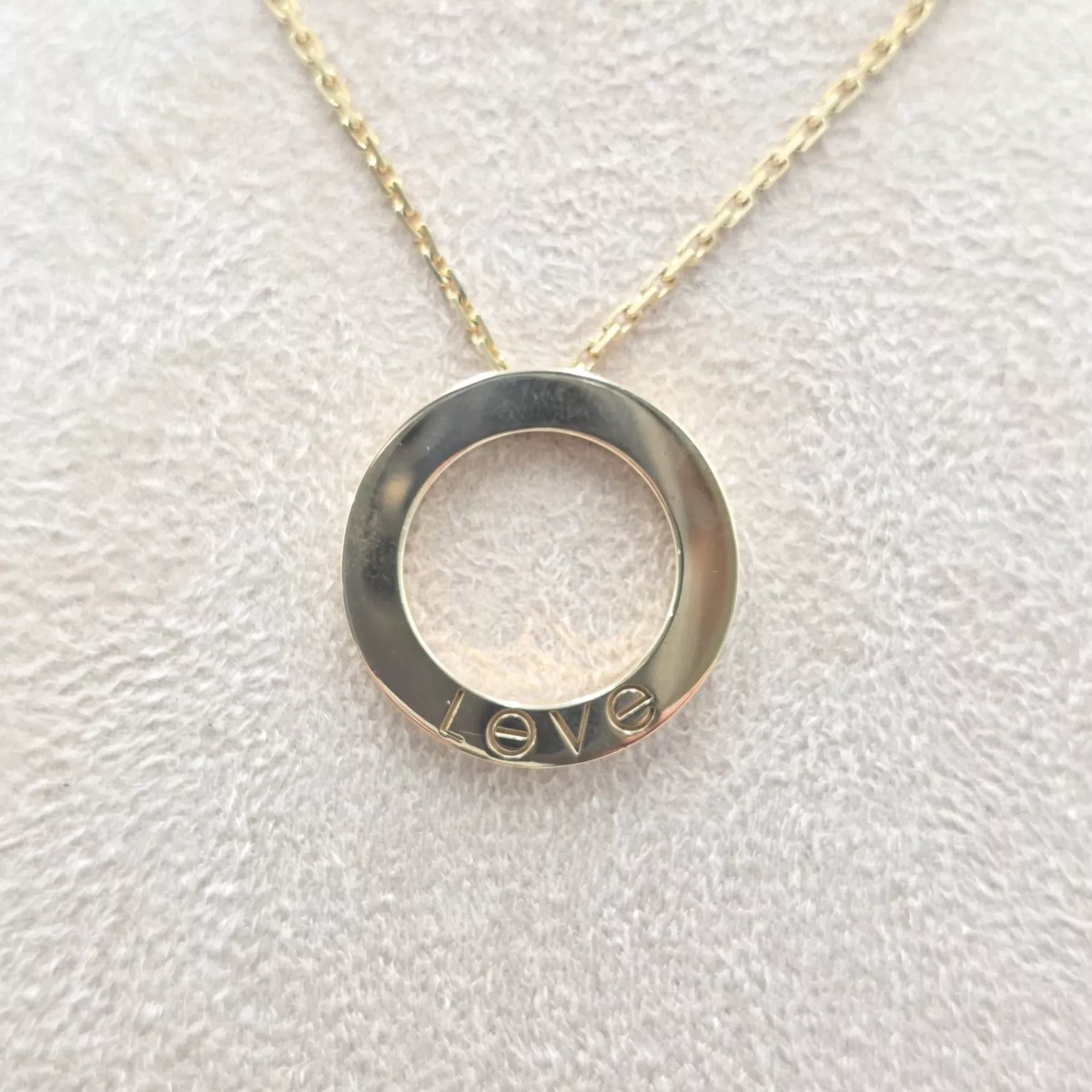 Cartier Love Pendant Diamonds Gold - Back view