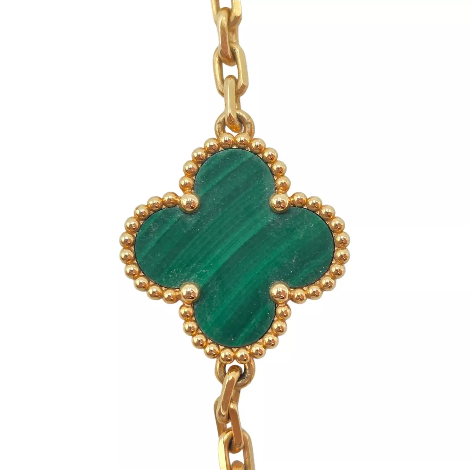 Van Cleef & Arpels Alhambra Gold Malachite Necklace - Image 6