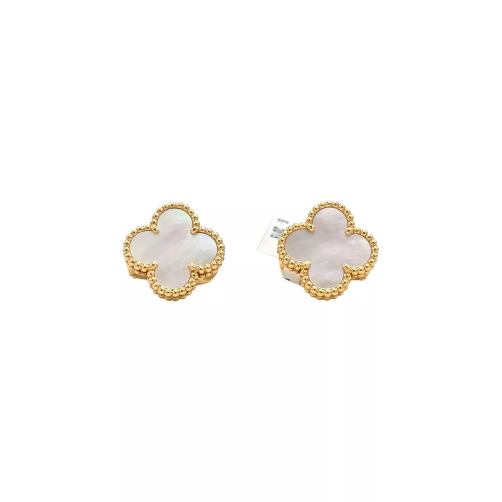 Van Cleef & Arpels Vintage Alhambra Gold Earrings - Back view