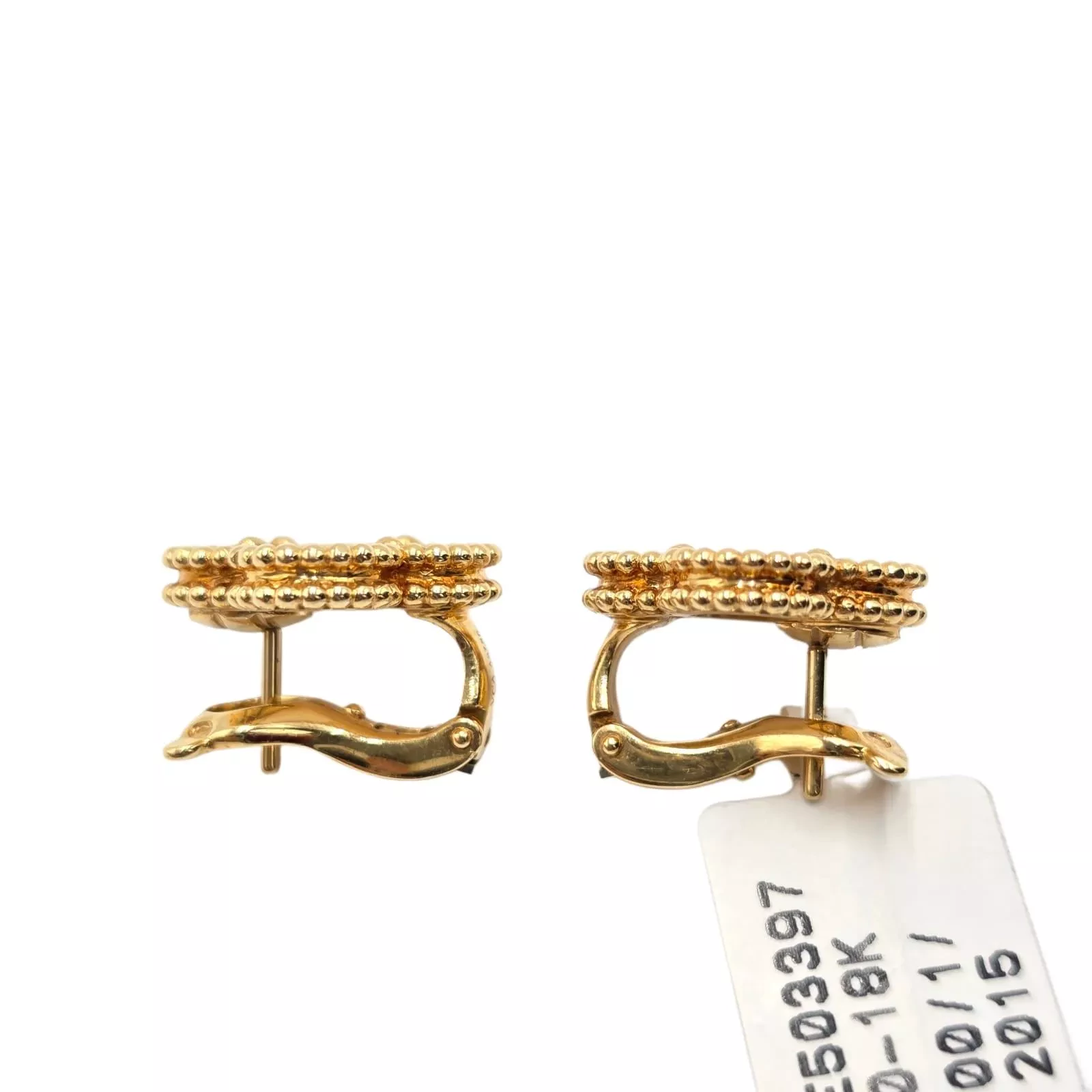 Van Cleef & Arpels Vintage Alhambra Gold Earrings - Image 6